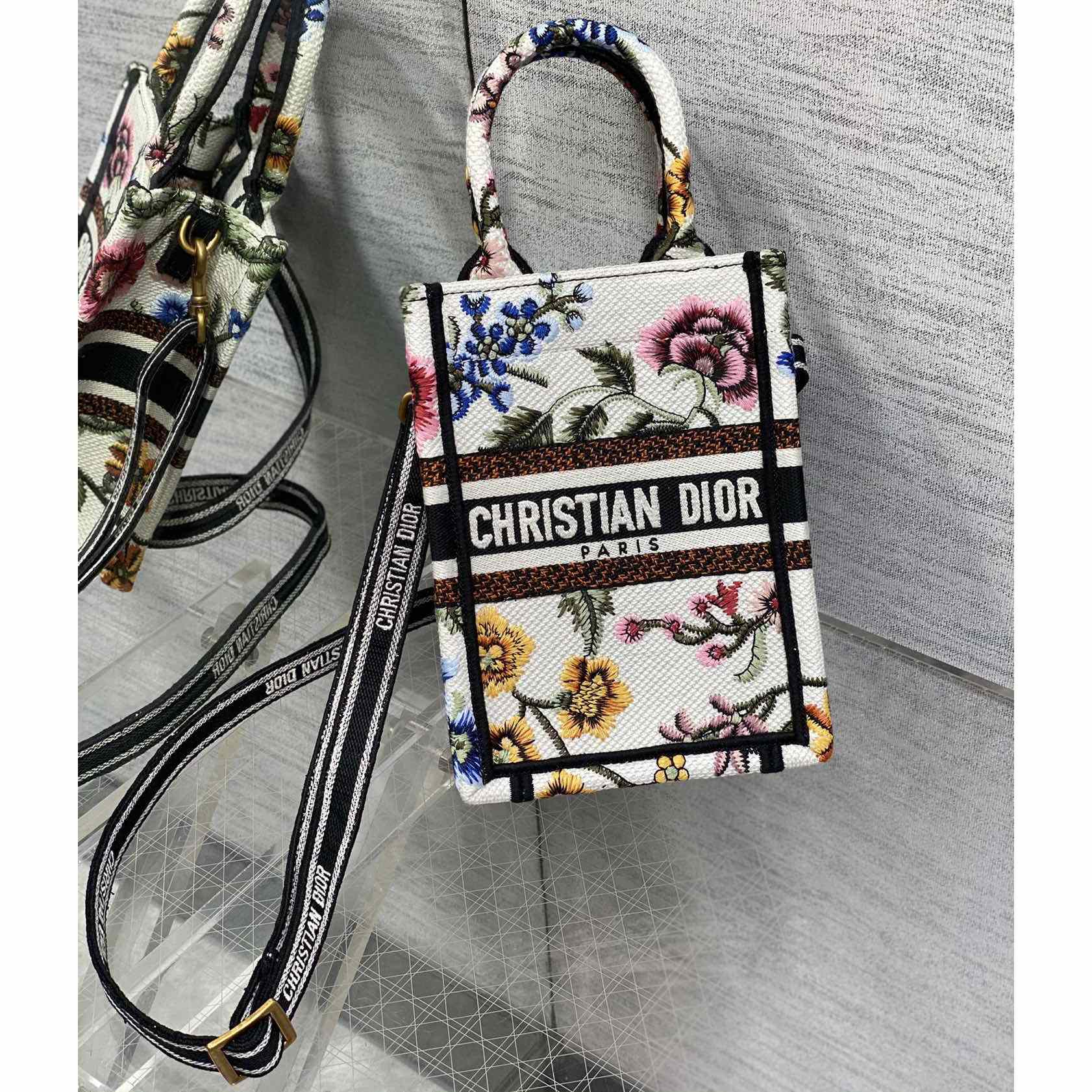 Dior Mini Dior Book Tote Phone Bag - FashionPlug