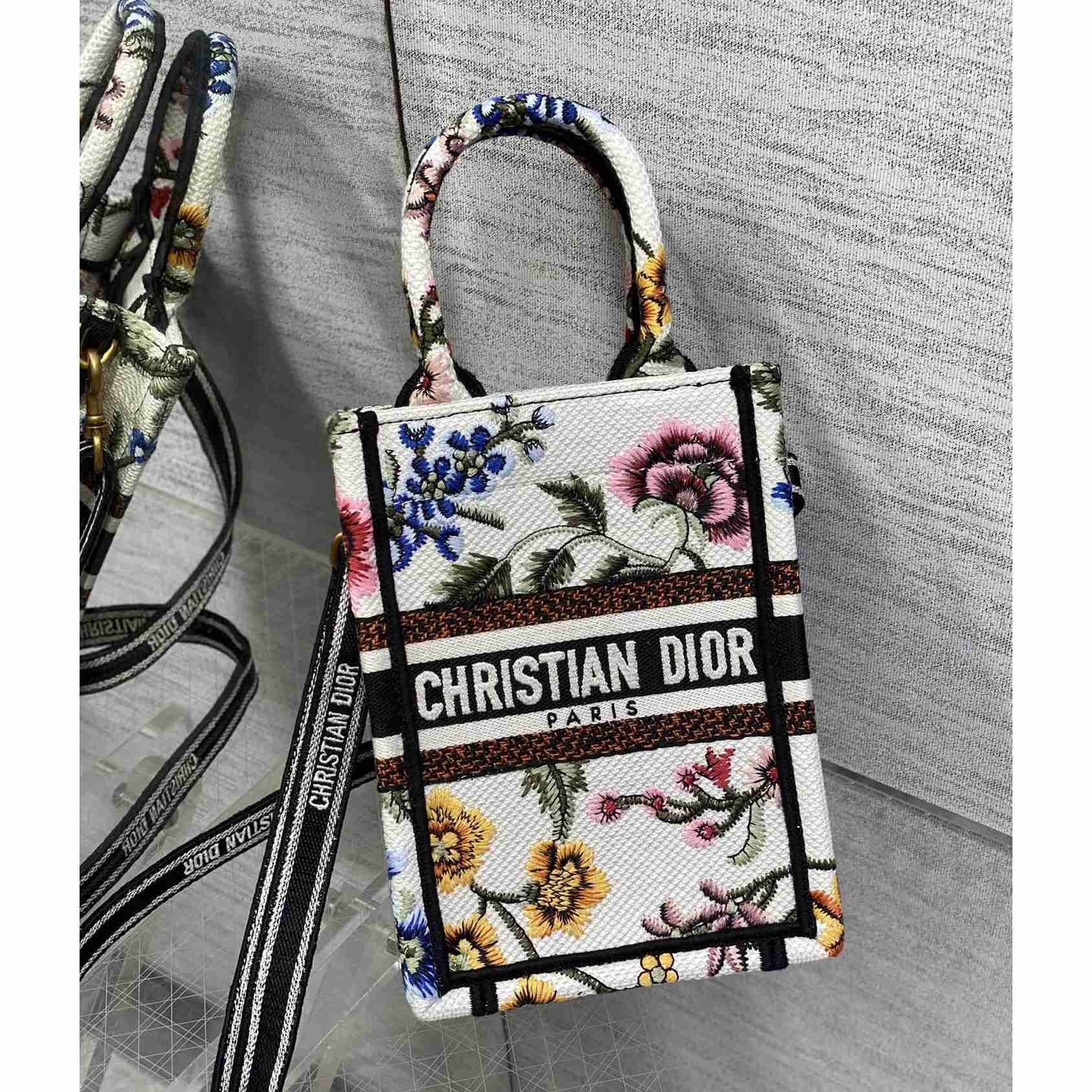 Dior Mini Dior Book Tote Phone Bag - FashionPlug