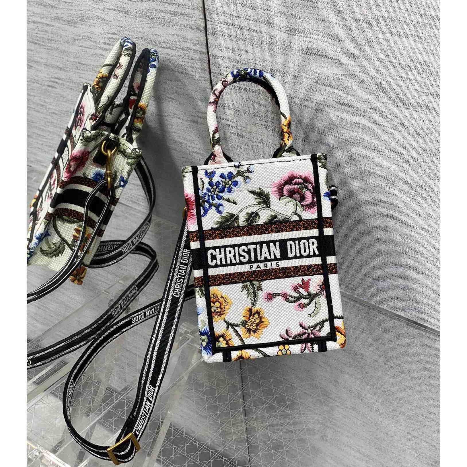 Dior Mini Dior Book Tote Phone Bag - FashionPlug