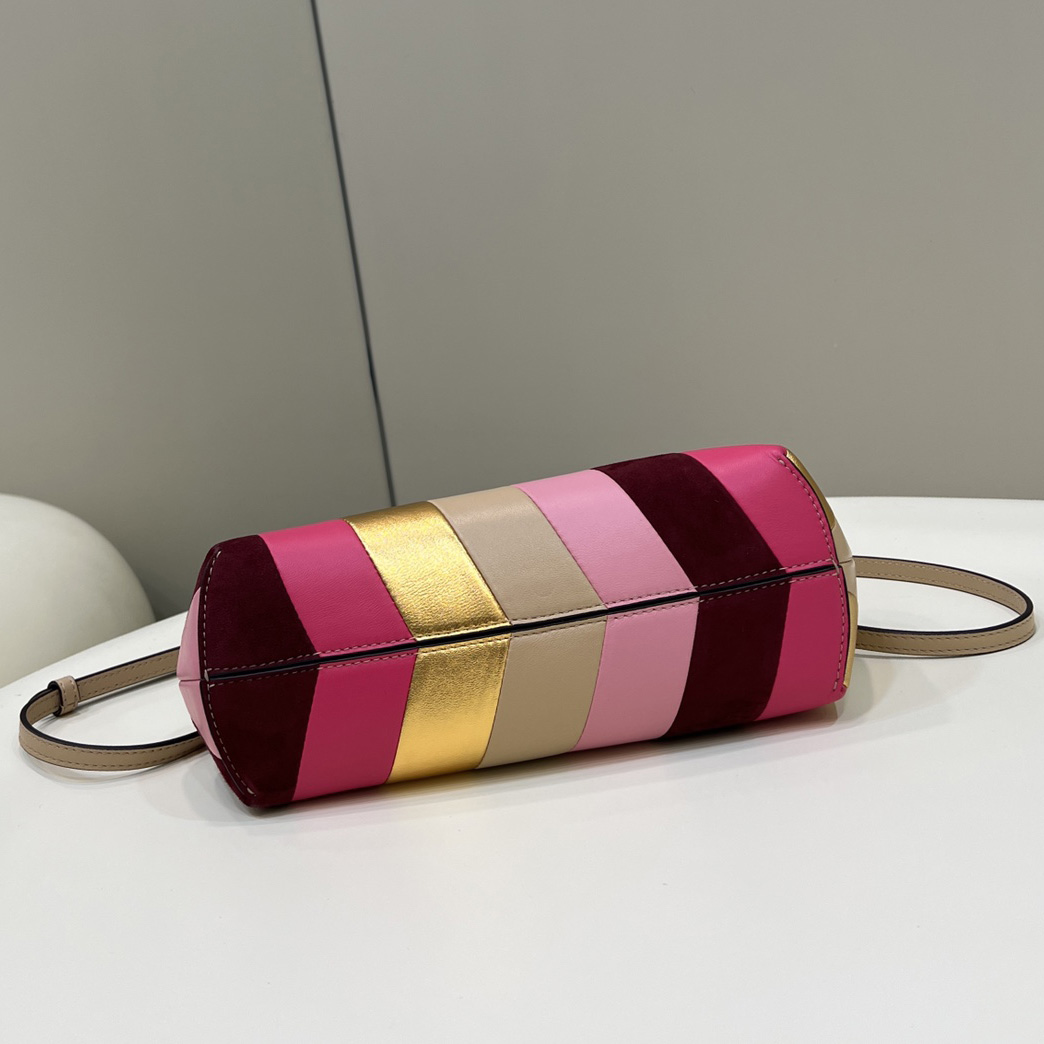 Fendi First Small Leather Bag With Multicolour Inlay - FashionPlug