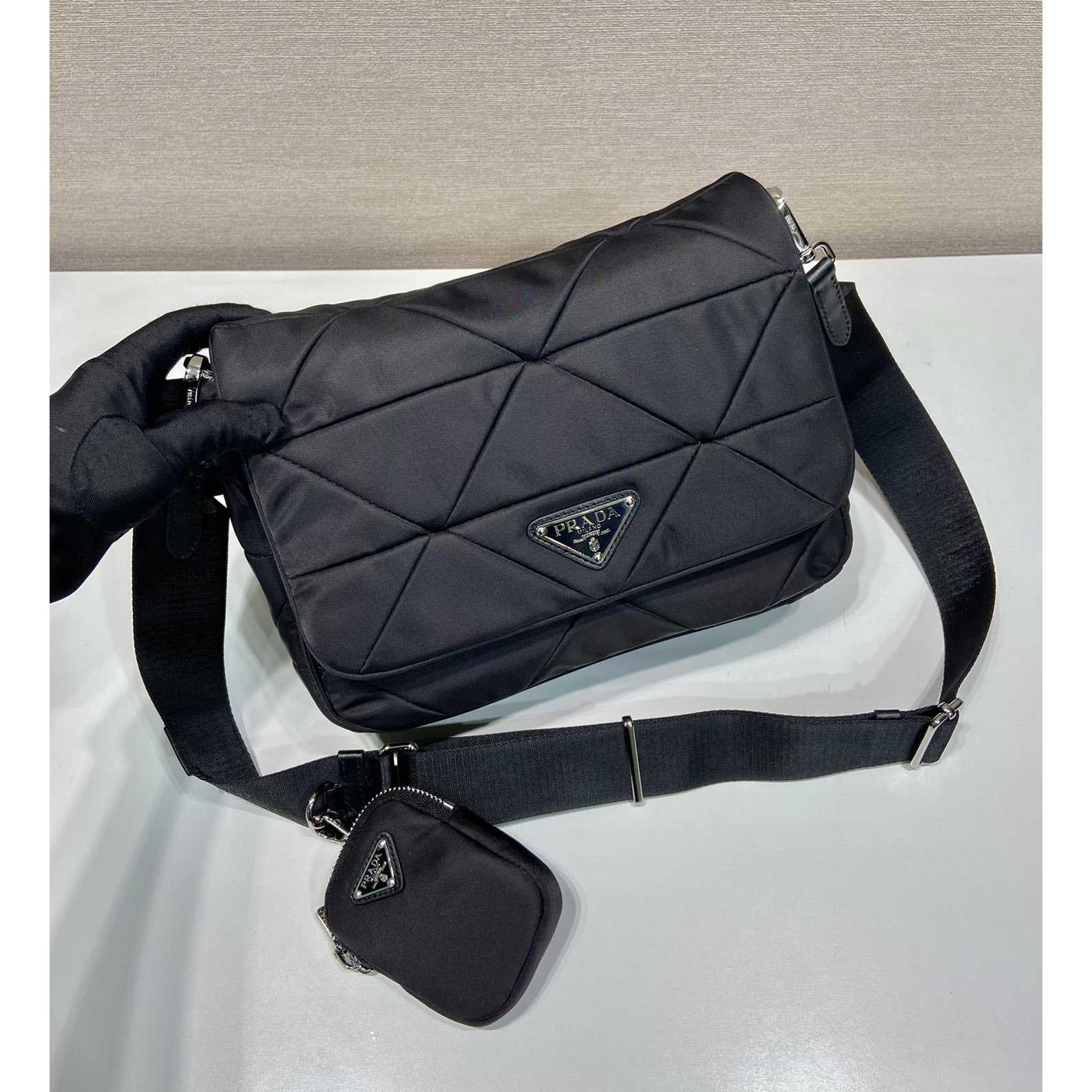 Prada Padded Re-Nylon Shoulder Bag - FashionPlug