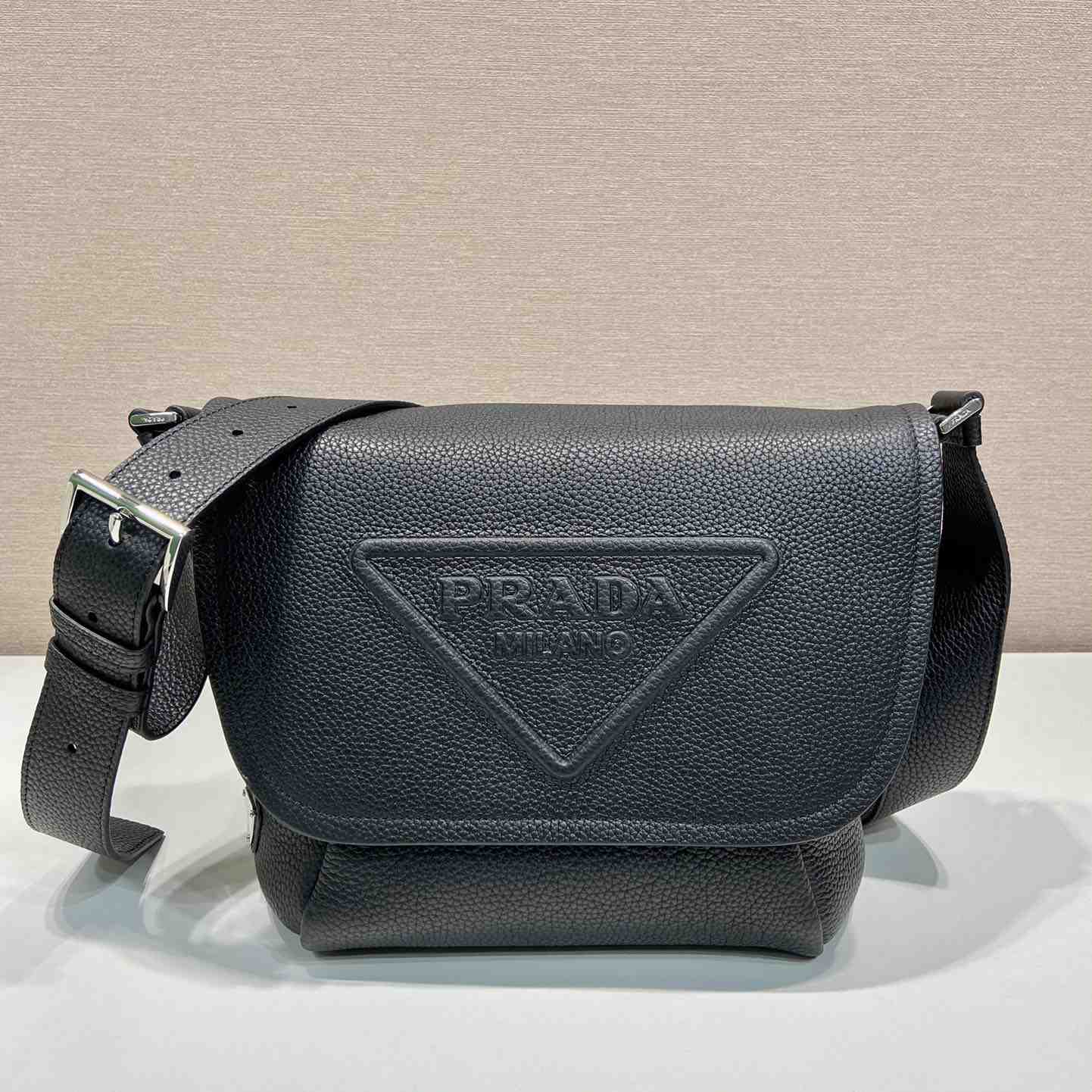 Prada Leather Bag With Shoulder Strap - FashionPlug