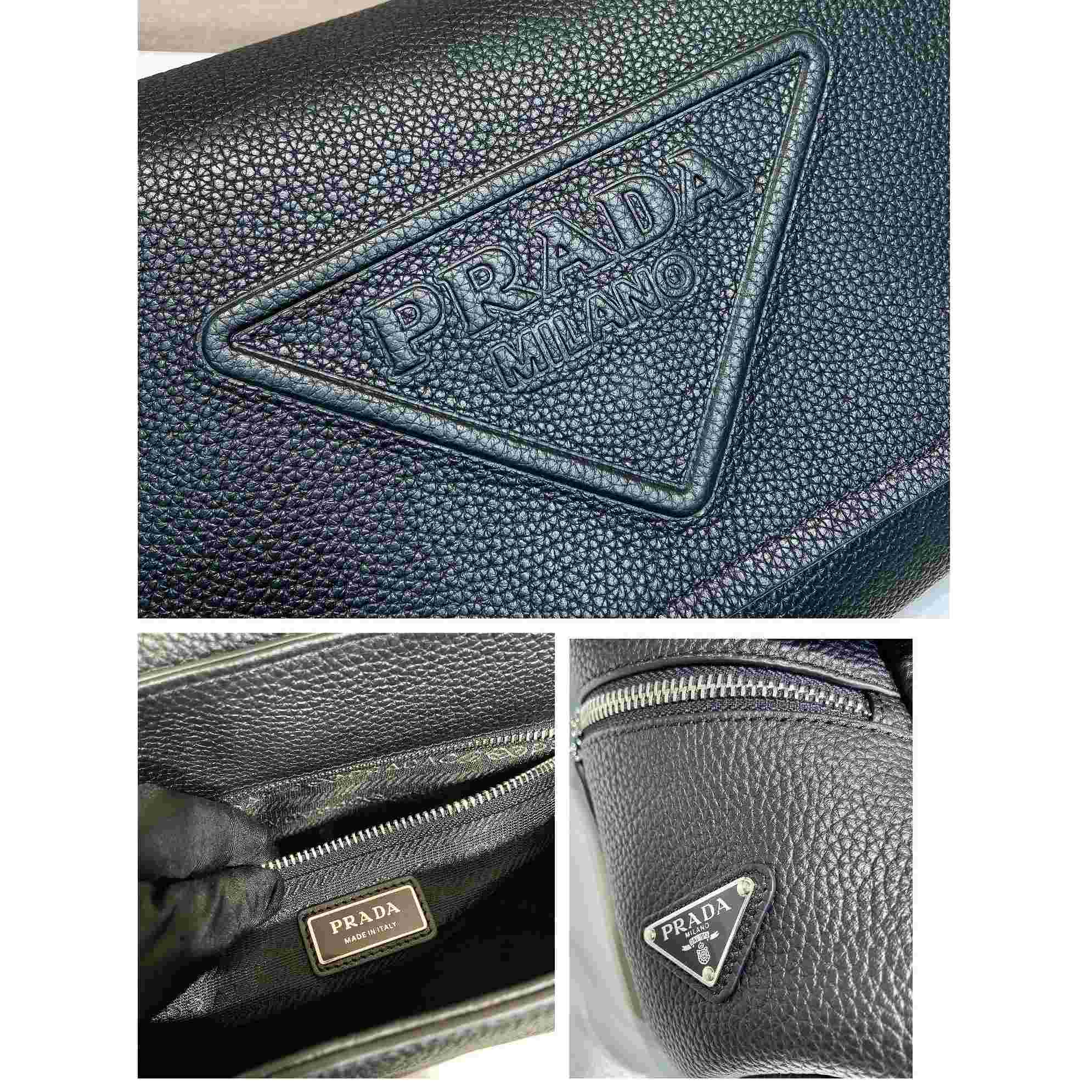 Prada Leather Bag With Shoulder Strap - FashionPlug
