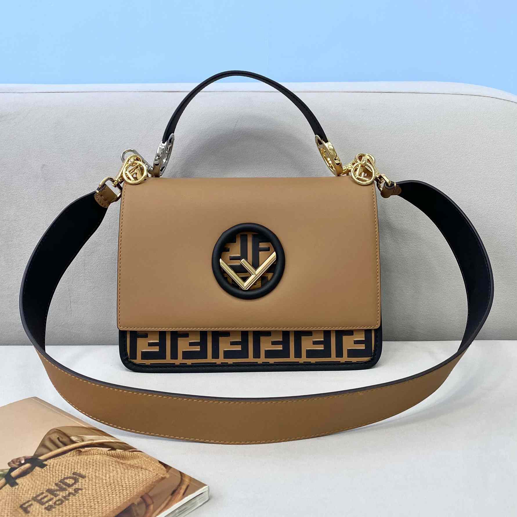 Fendi FF Logo Bottom Shoulder Bag(26cm) - FashionPlug
