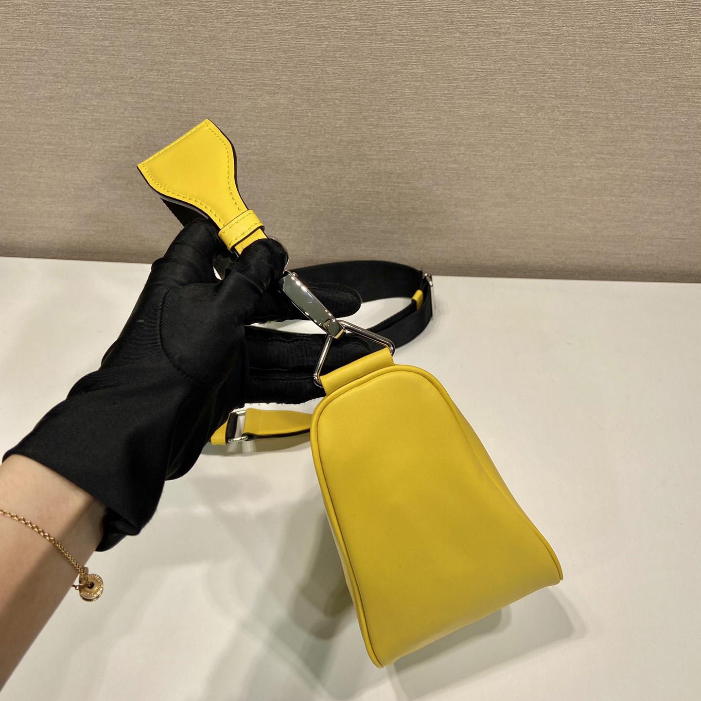 Prada Triangle Leather Bag - FashionPlug