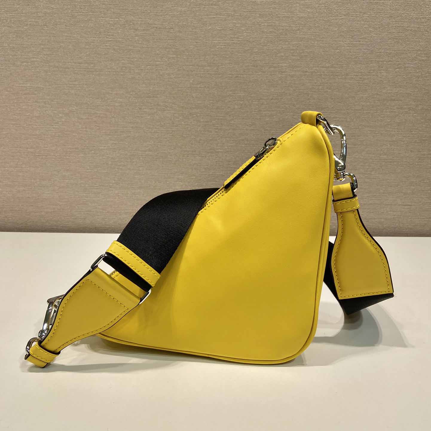 Prada Triangle Leather Bag - FashionPlug