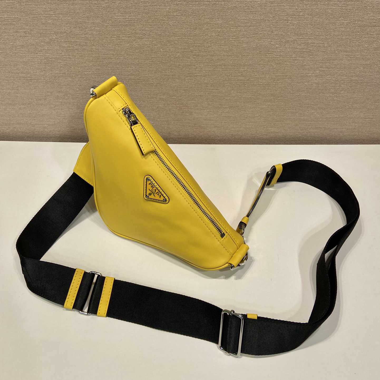 Prada Triangle Leather Bag - FashionPlug