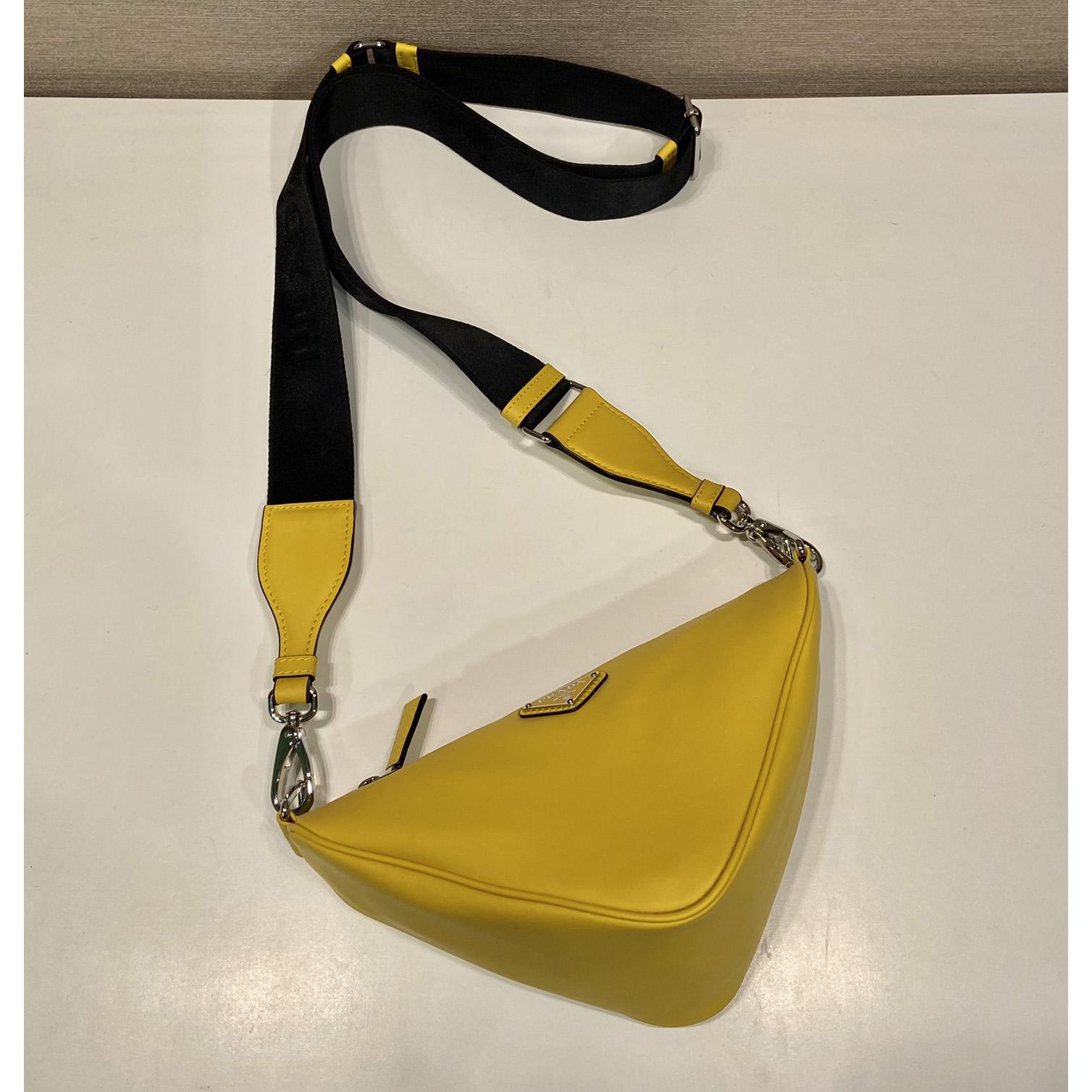 Prada Triangle Leather Bag - FashionPlug