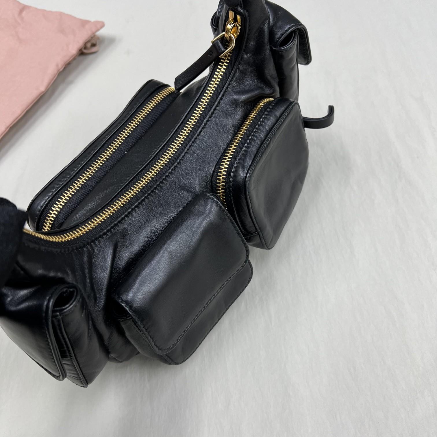Miu Miu Nappa Leather Pocket Bag - FashionPlug