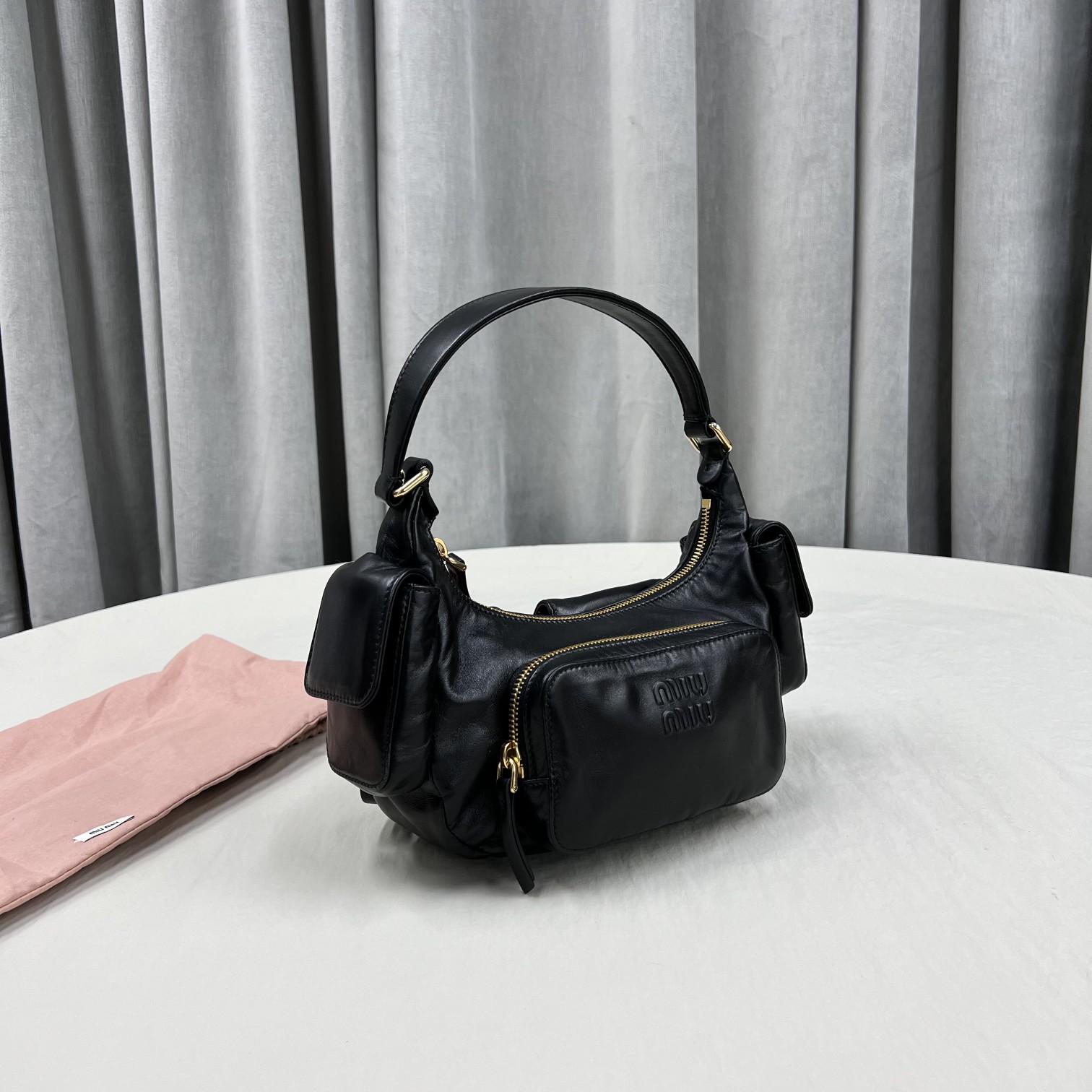 Miu Miu Nappa Leather Pocket Bag - FashionPlug
