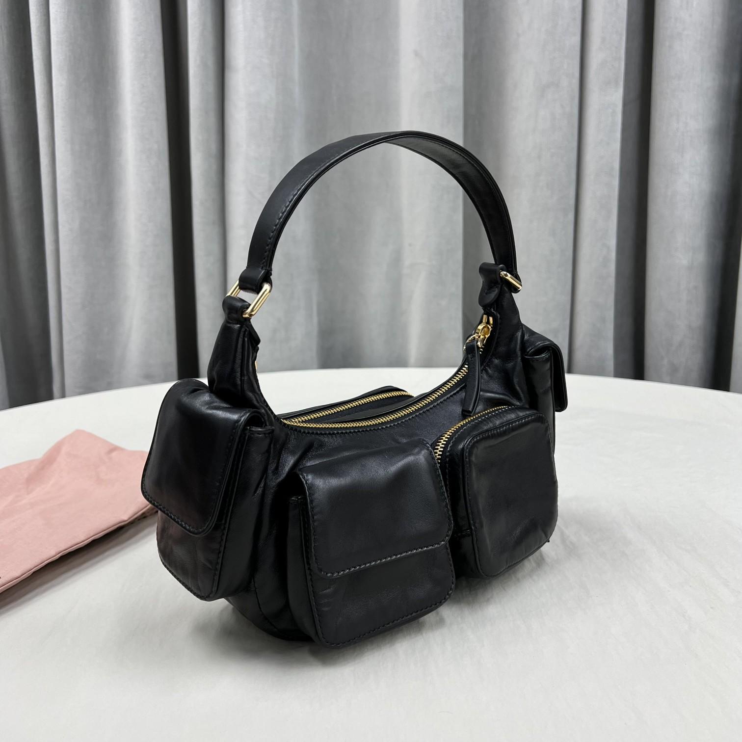 Miu Miu Nappa Leather Pocket Bag - FashionPlug