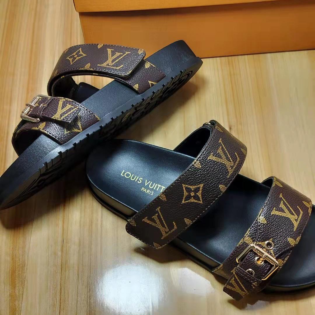 Louis Vuitton Bom Dia Flat Comfort Mule   1AAW8L - FashionPlug