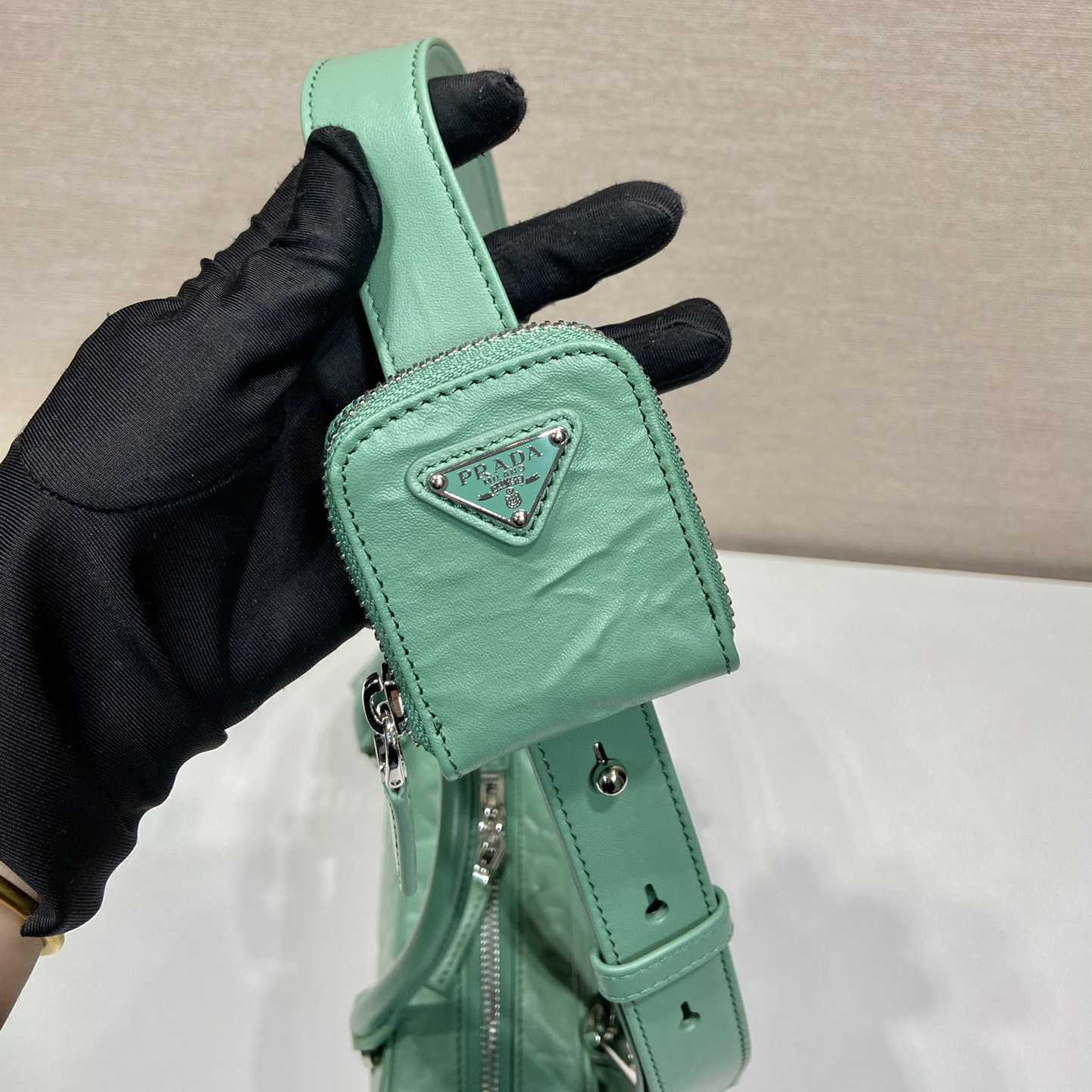 Prada Antique Nappa Leather Multi-pocket Top-handle Bag - FashionPlug