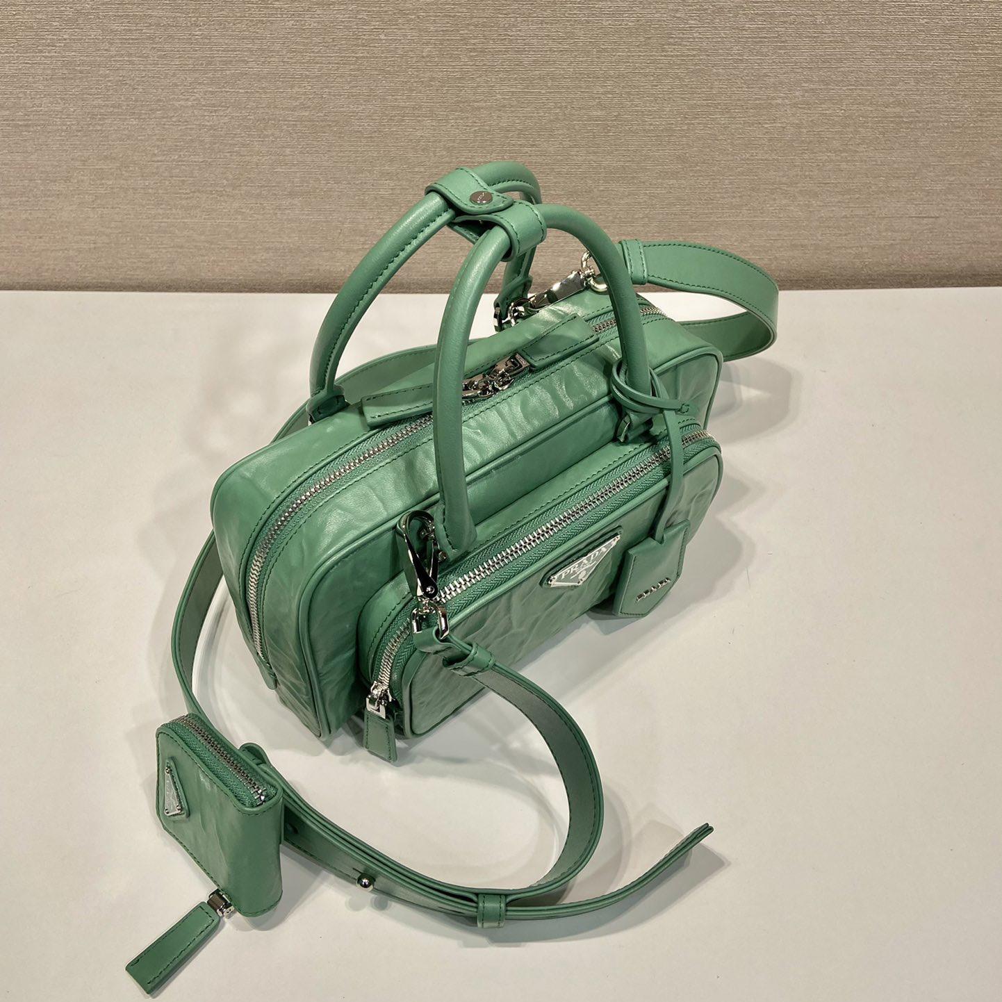 Prada Antique Nappa Leather Multi-pocket Top-handle Bag - FashionPlug