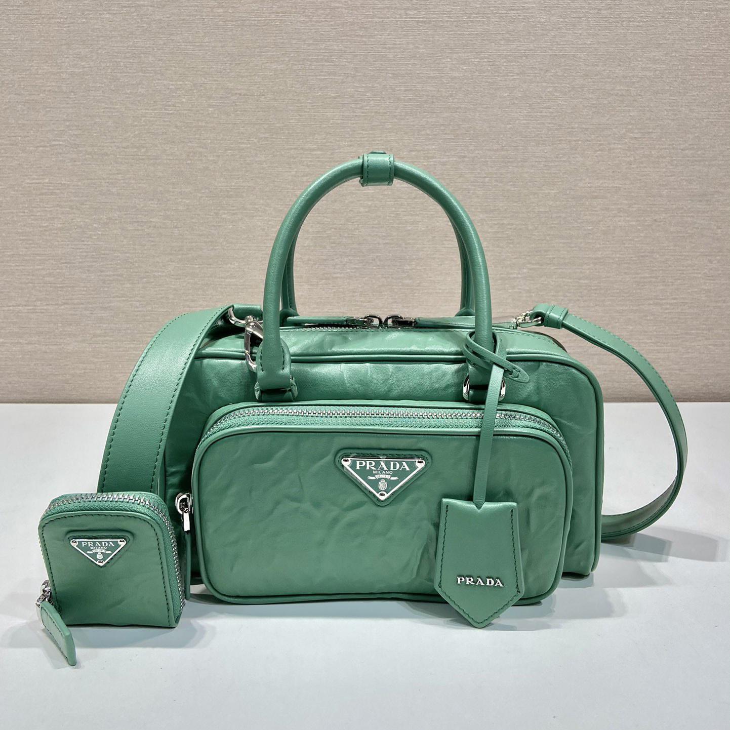 Prada Antique Nappa Leather Multi-pocket Top-handle Bag - FashionPlug