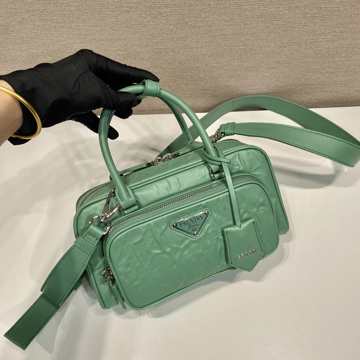 Prada Antique Nappa Leather Multi-pocket Top-handle Bag - FashionPlug