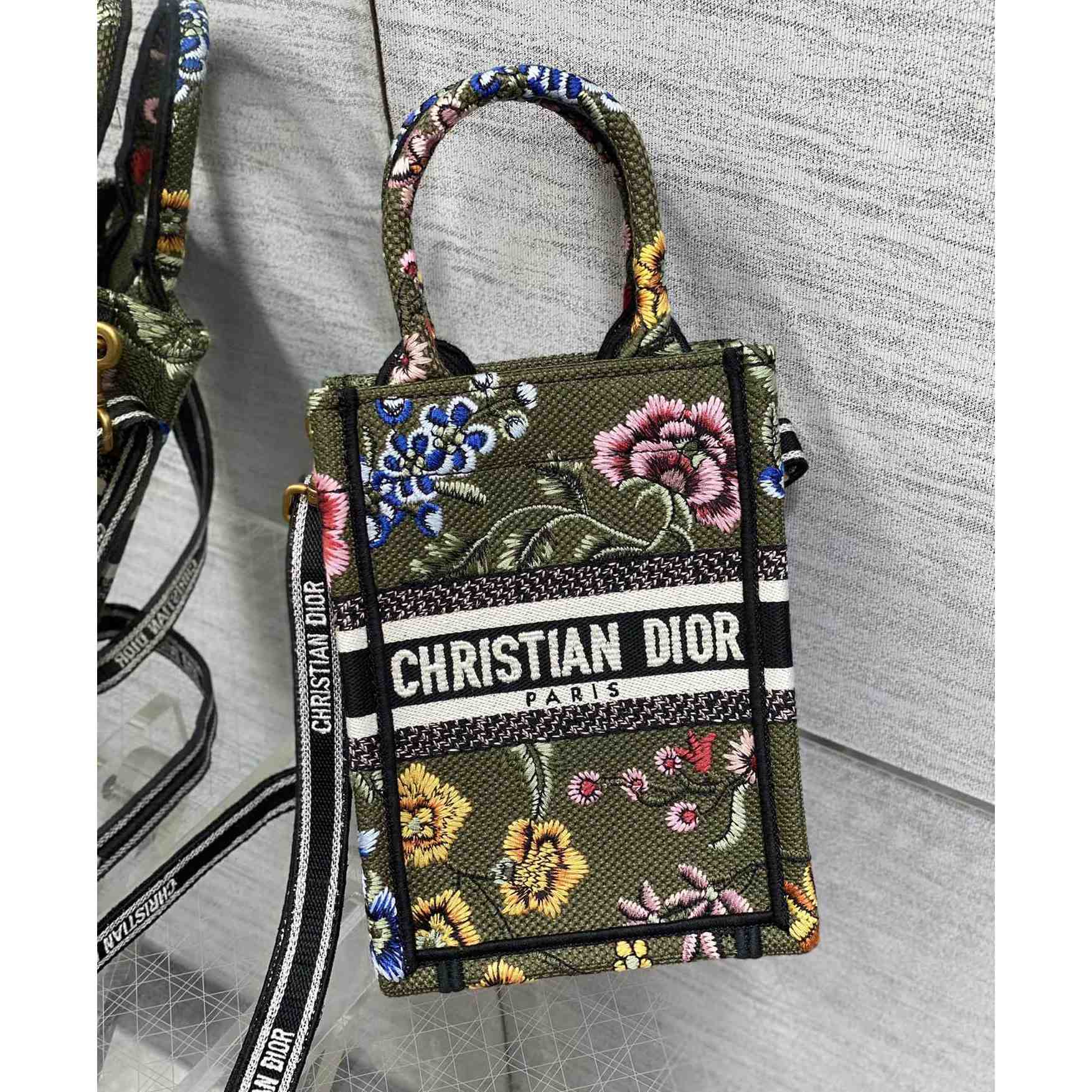 Dior Mini Dior Book Tote Phone Bag - FashionPlug