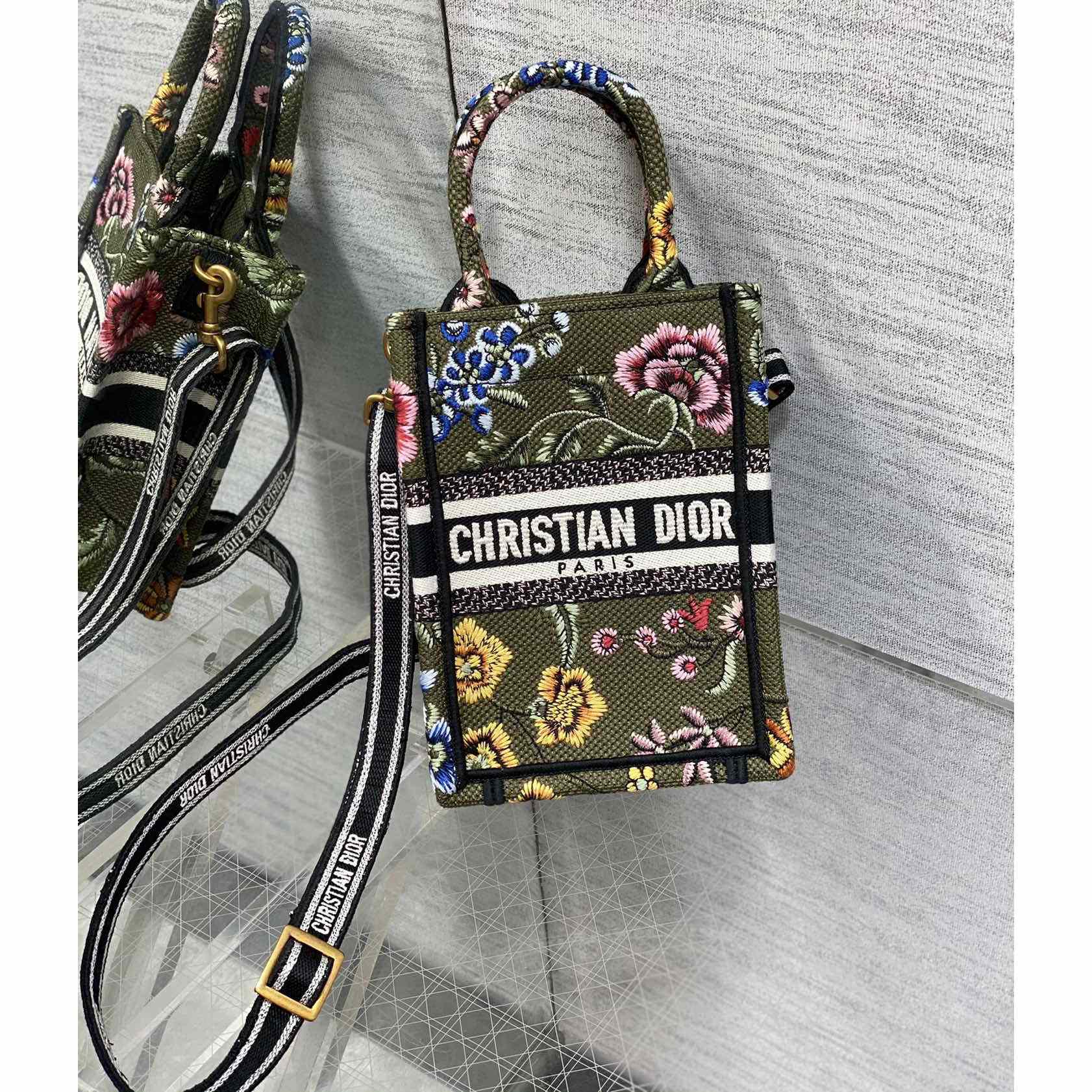 Dior Mini Dior Book Tote Phone Bag - FashionPlug