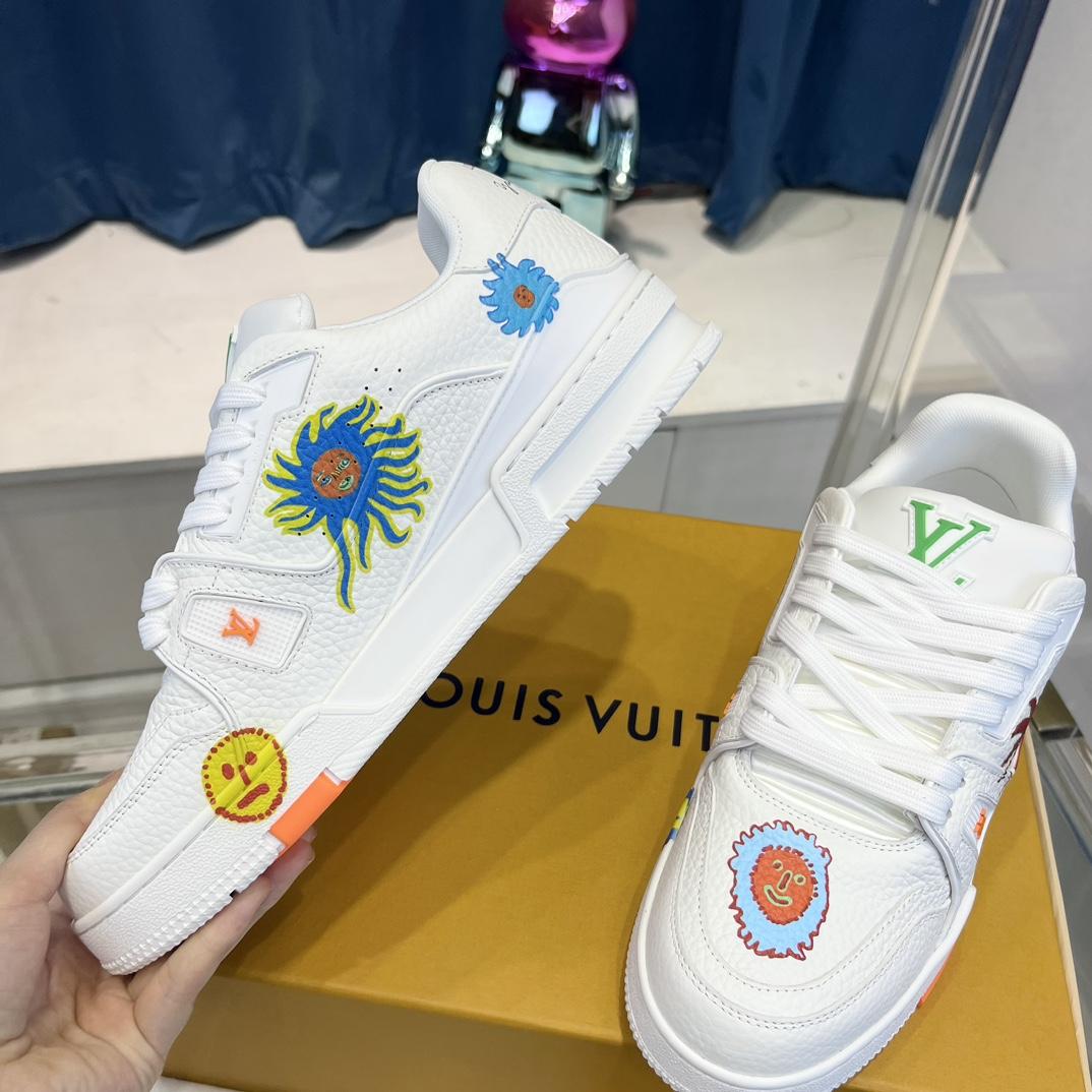 Louis Vuitton LV x YK LV Trainer Sneaker  (upon uk size)      1ABD3I - FashionPlug