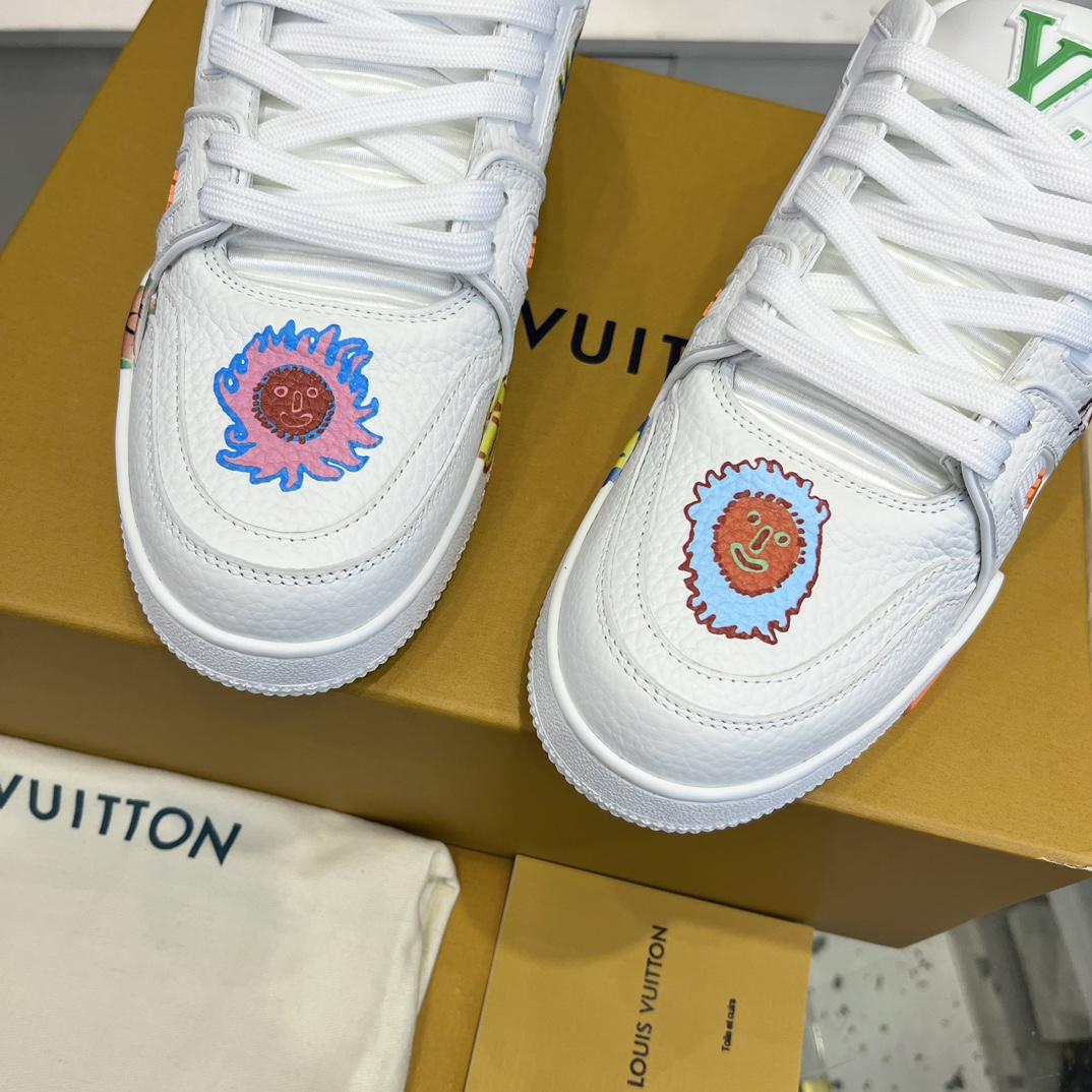 Louis Vuitton LV x YK LV Trainer Sneaker  (upon uk size)      1ABD3I - FashionPlug