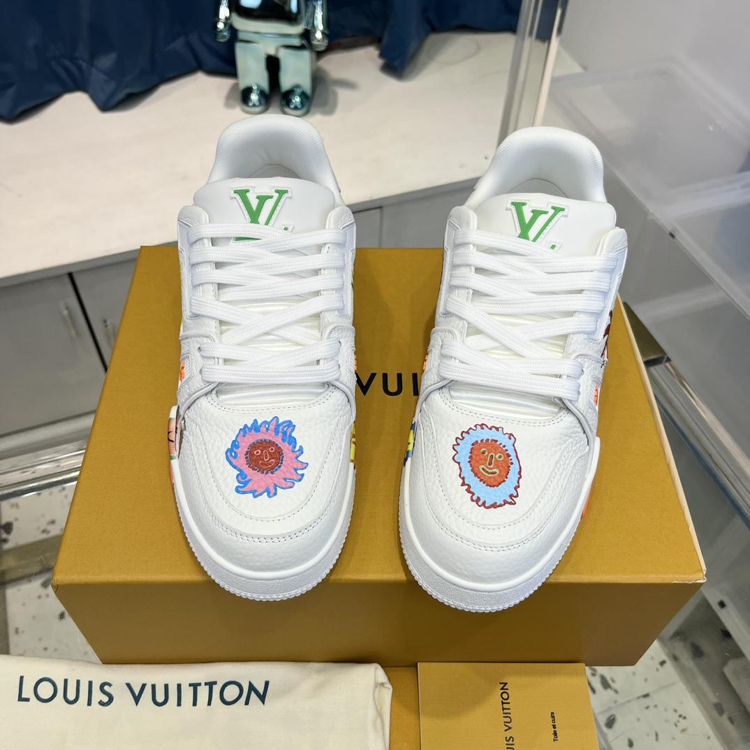 Louis Vuitton LV x YK LV Trainer Sneaker  (upon uk size)      1ABD3I - FashionPlug