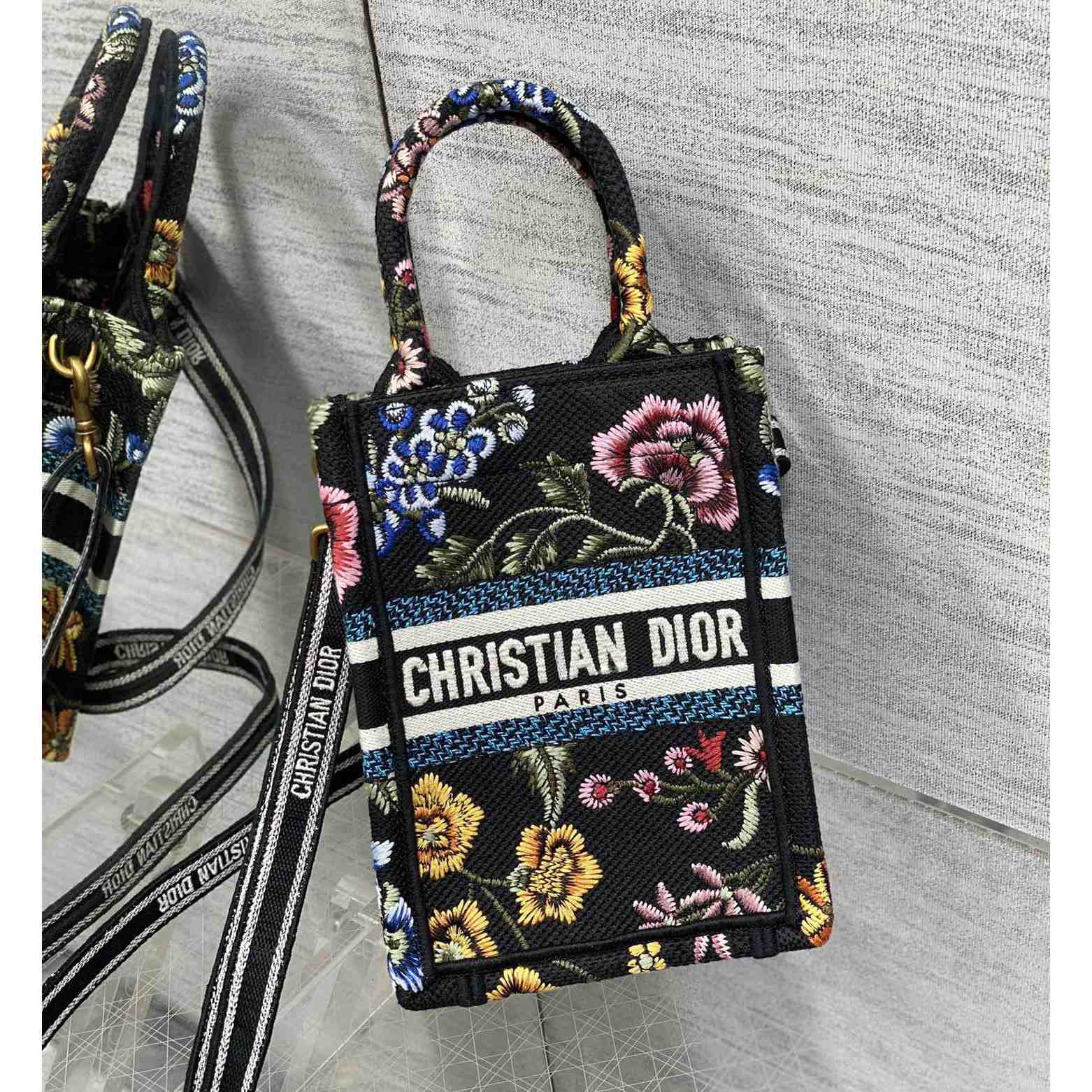 Dior Mini Dior Book Tote Phone Bag - FashionPlug