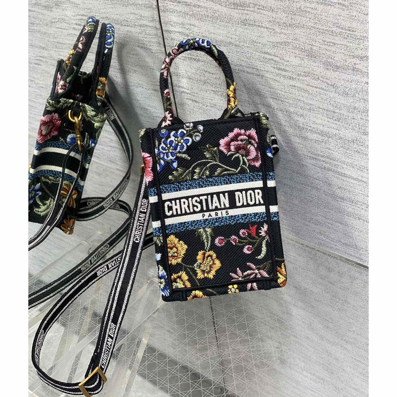 Dior Mini Dior Book Tote Phone Bag - FashionPlug