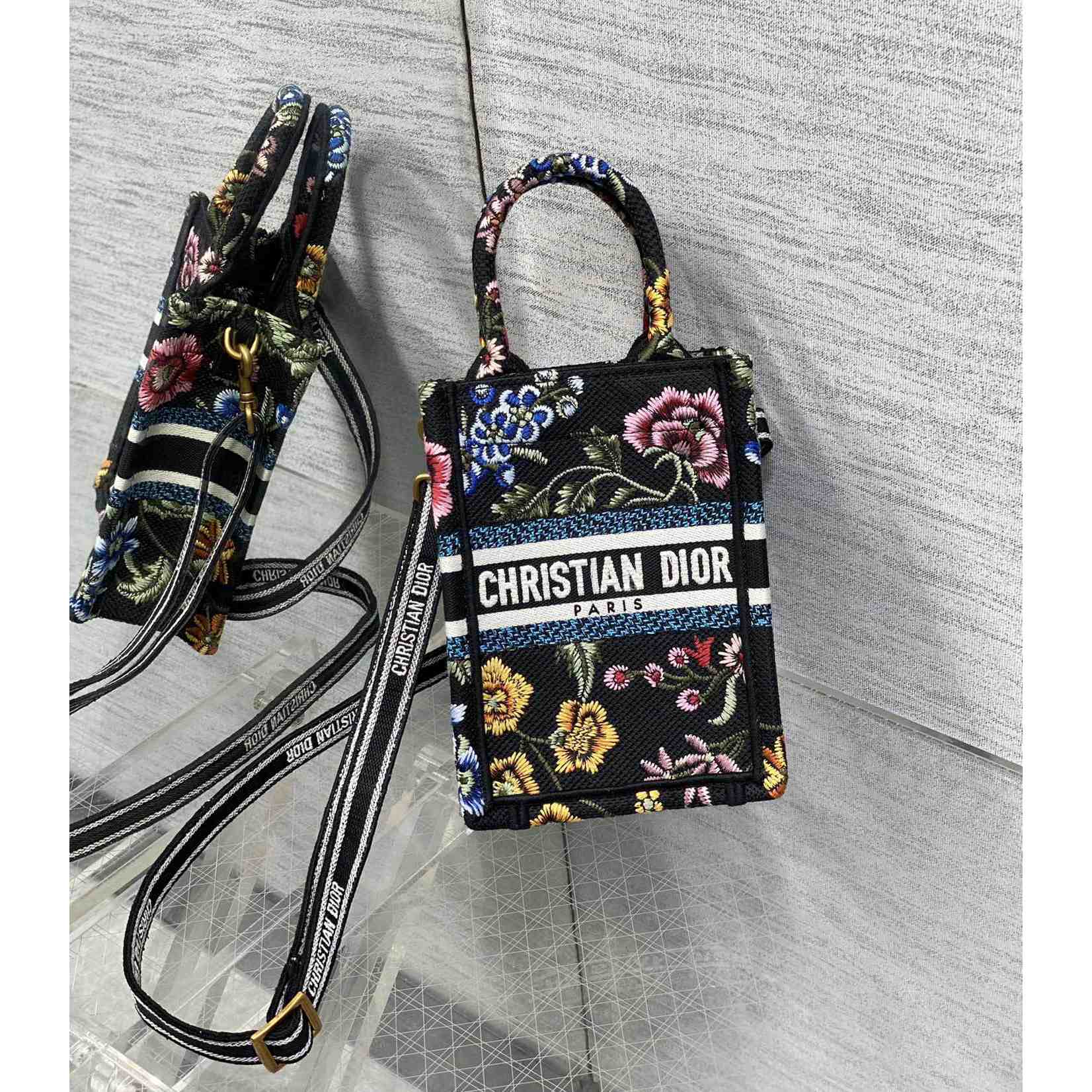Dior Mini Dior Book Tote Phone Bag - FashionPlug