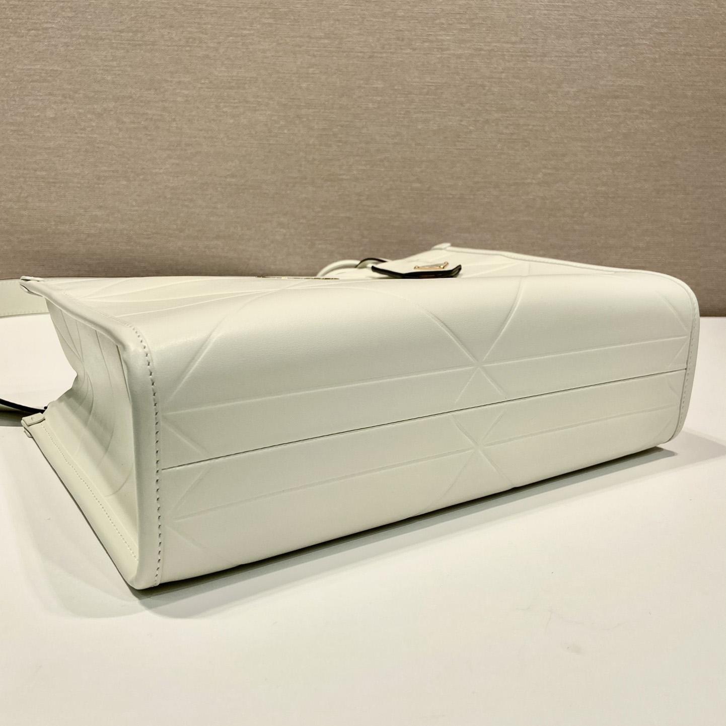 Prada Small Leather Prada Symbole Bag With Topstitching - FashionPlug