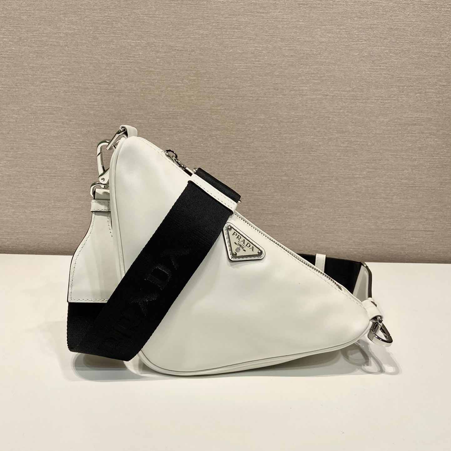 Prada Triangle Leather Bag - FashionPlug