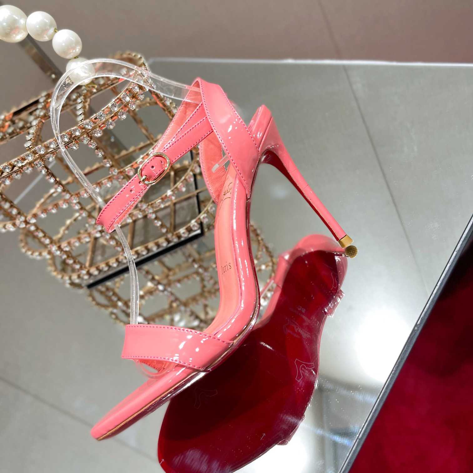 Christian Louboutin Loubigirl 100mm Patent Leather Heels - FashionPlug