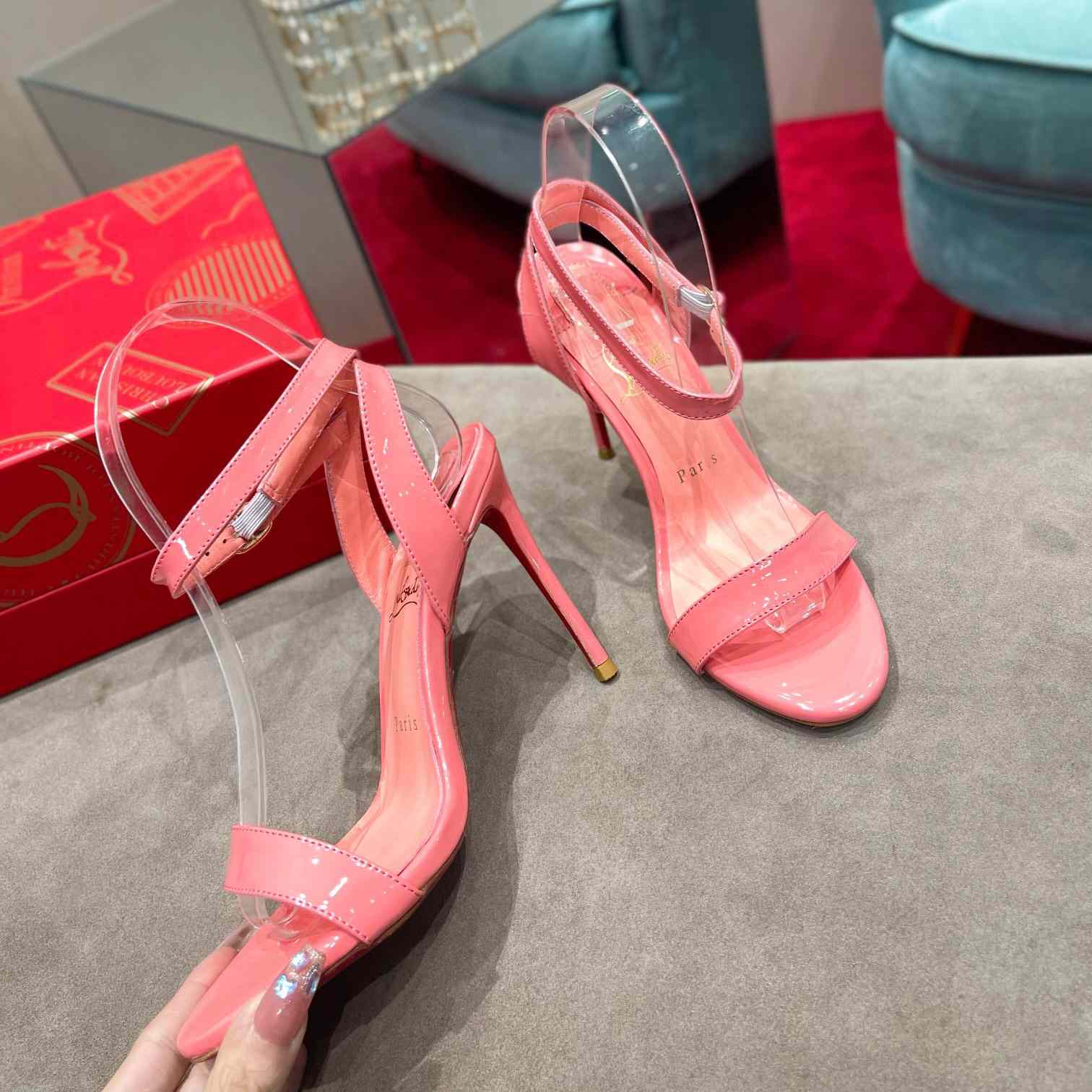 Christian Louboutin Loubigirl 100mm Patent Leather Heels - FashionPlug