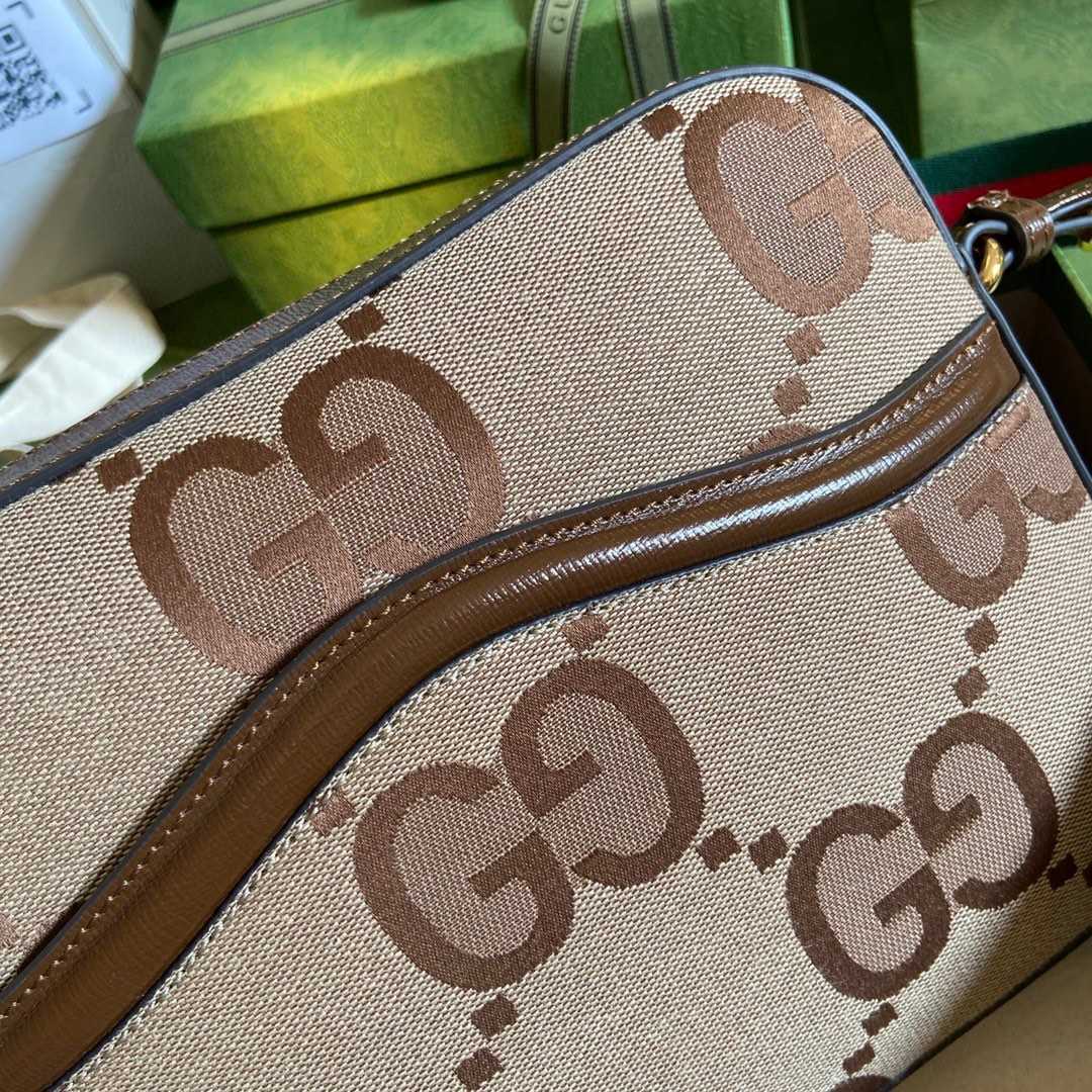 Gucci Jumbo GG Messenger Bag(25.5-20-6cm) - FashionPlug