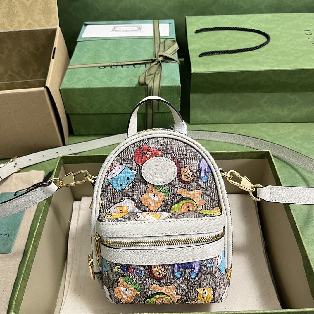  Gucci Animal Print Multi-Function Bag(15-19-8cm) - FashionPlug