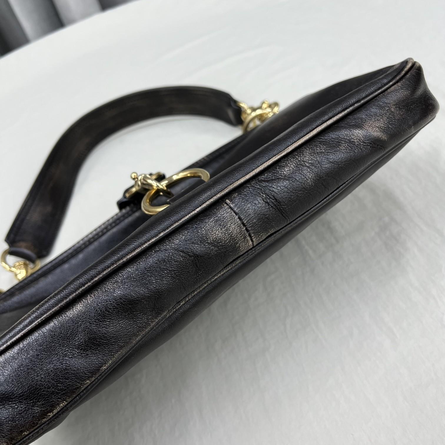 Miu Miu Leather Shoulder Bag With Snap Hook - FashionPlug