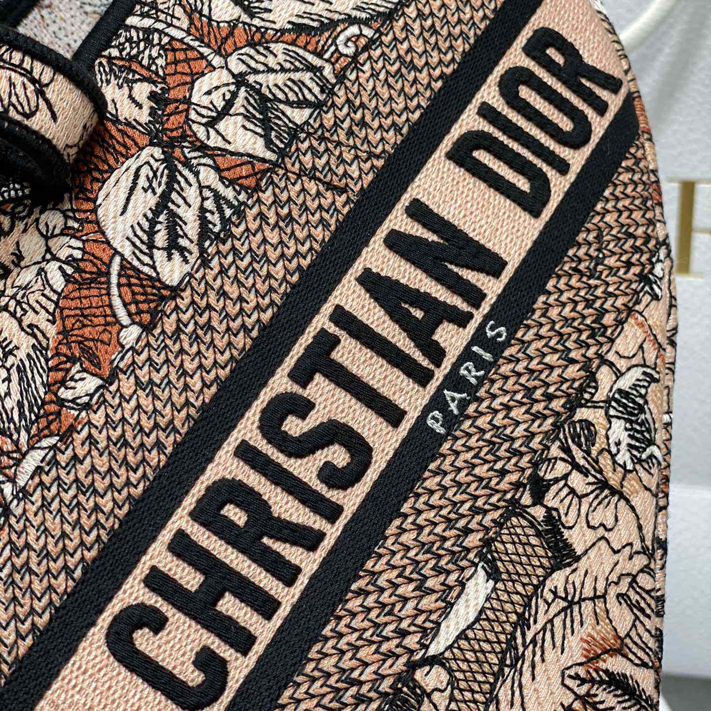 Dior Saddle Bag Metallic Pink Brocart Embroidery - FashionPlug