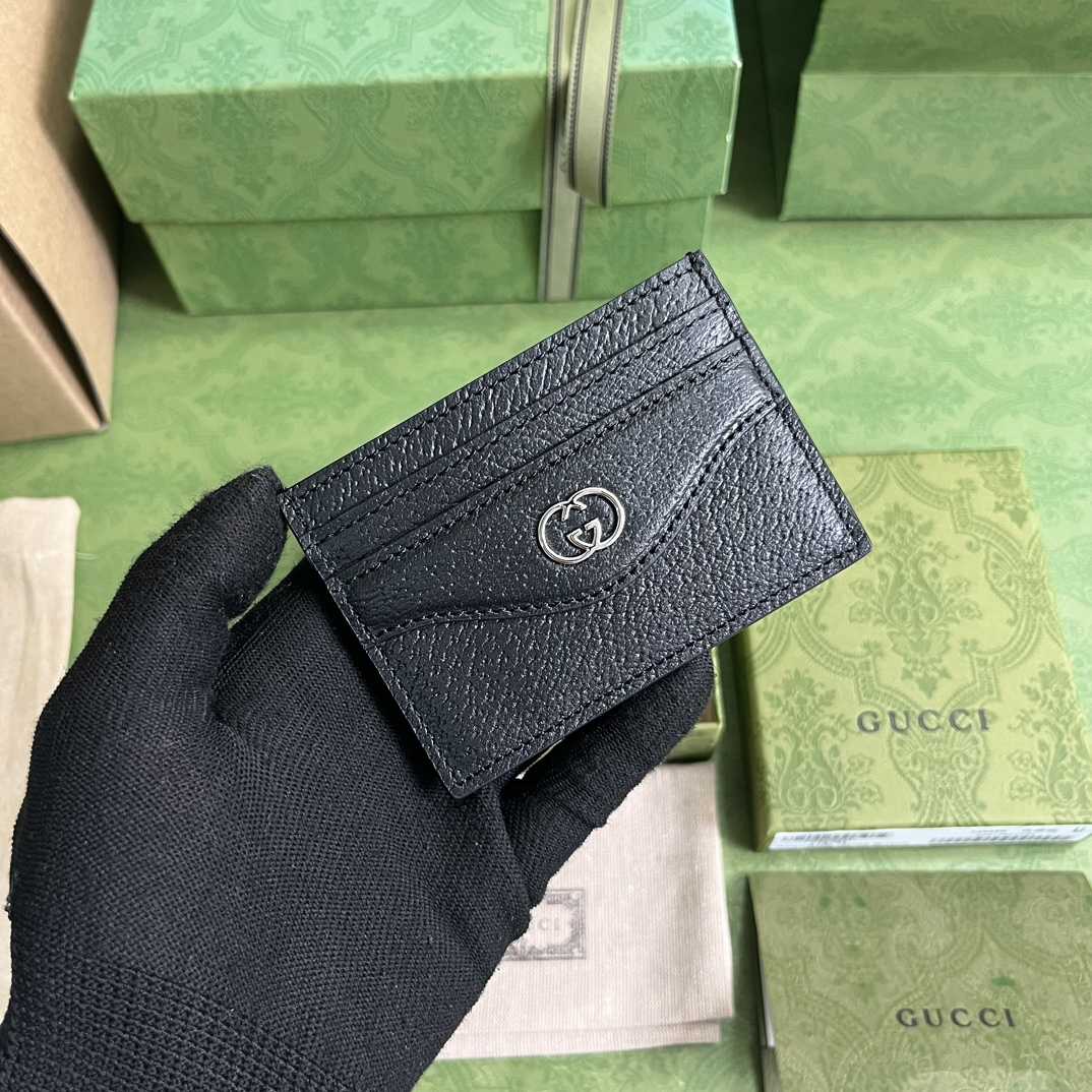 Gucci Card Case With Interlocking G(10-7cm)    - FashionPlug