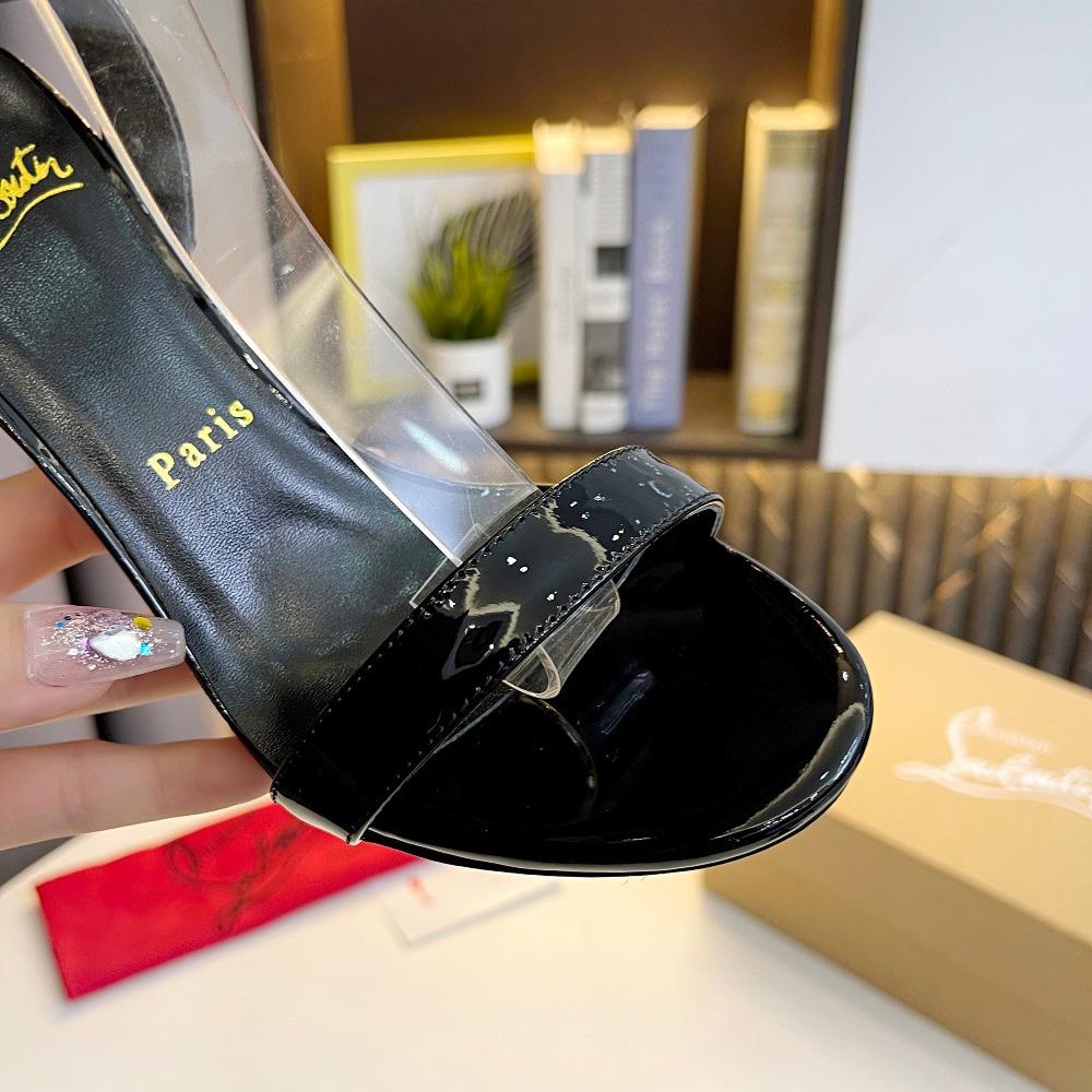 Christian Louboutin Lipqueen 105 Patent Leather Sandals - FashionPlug