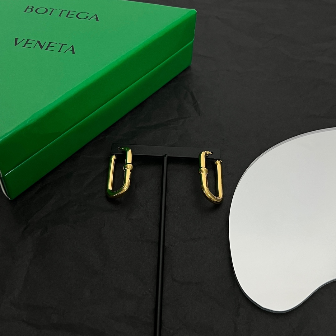 Bottega Veneta Chains Hoop Earrings - FashionPlug