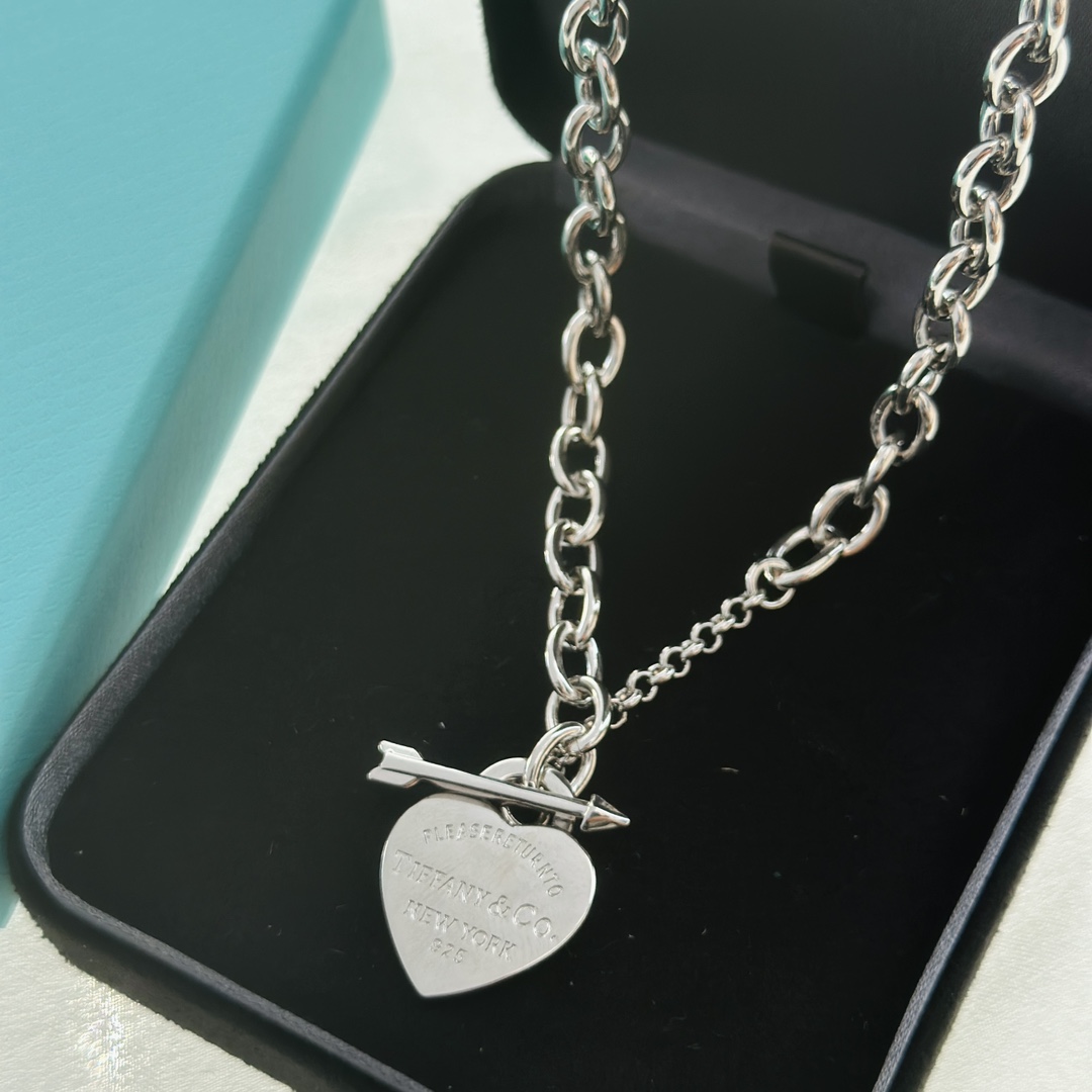 Tiffany&CO Lovestruck Heart Tag Necklace - FashionPlug
