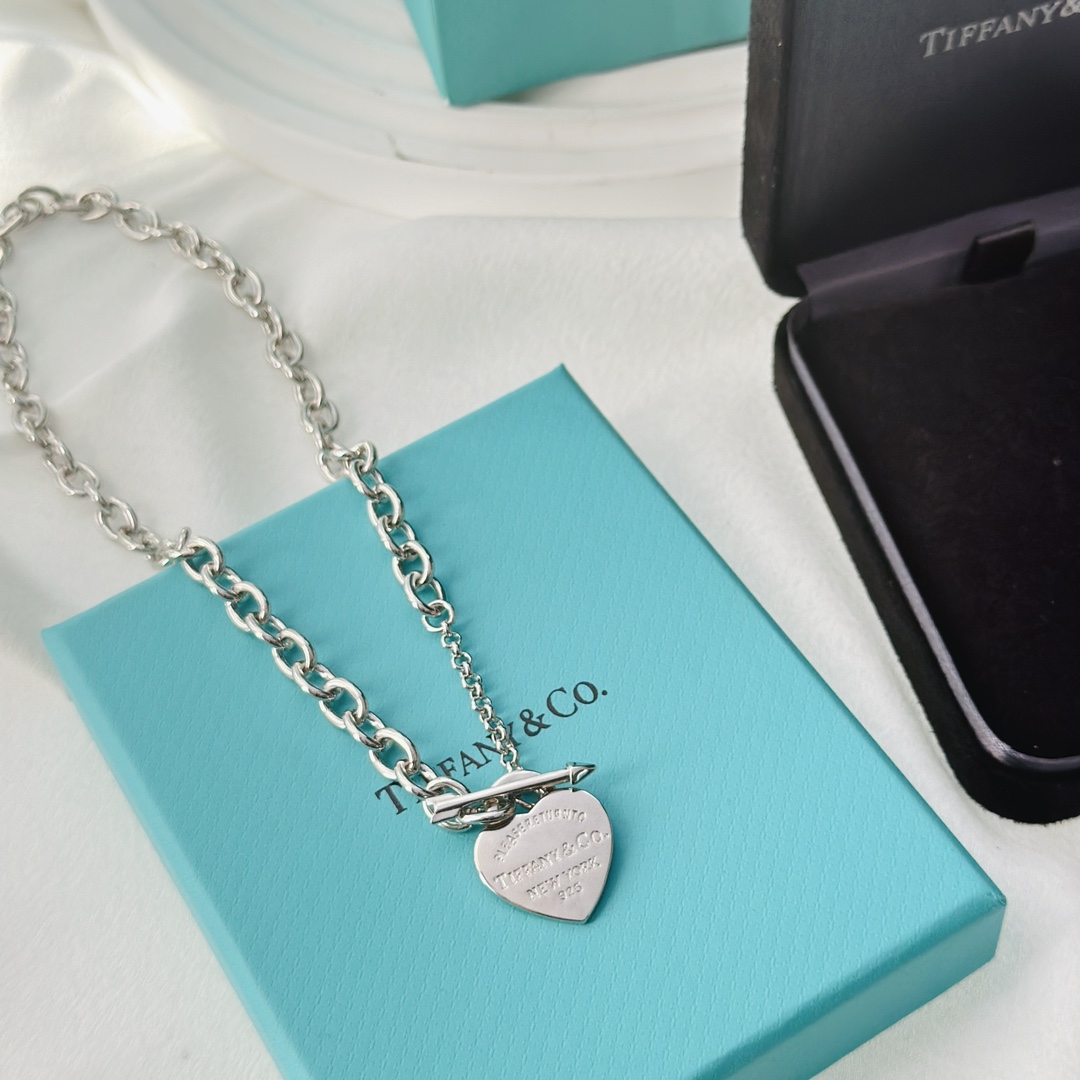 Tiffany&CO Lovestruck Heart Tag Necklace - FashionPlug