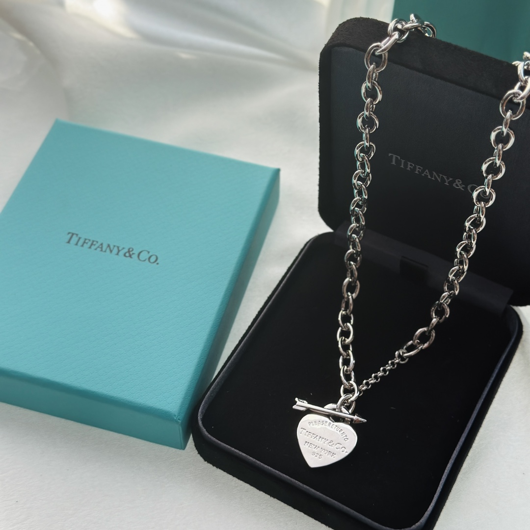 Tiffany&CO Lovestruck Heart Tag Necklace - FashionPlug