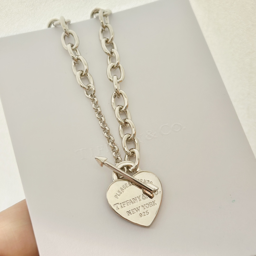 Tiffany&CO Lovestruck Heart Tag Necklace - FashionPlug