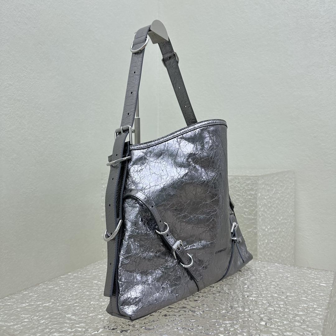 Givenchy Medium Voyou Bag In Laminated Leather(32-37-6.5cm) - FashionPlug