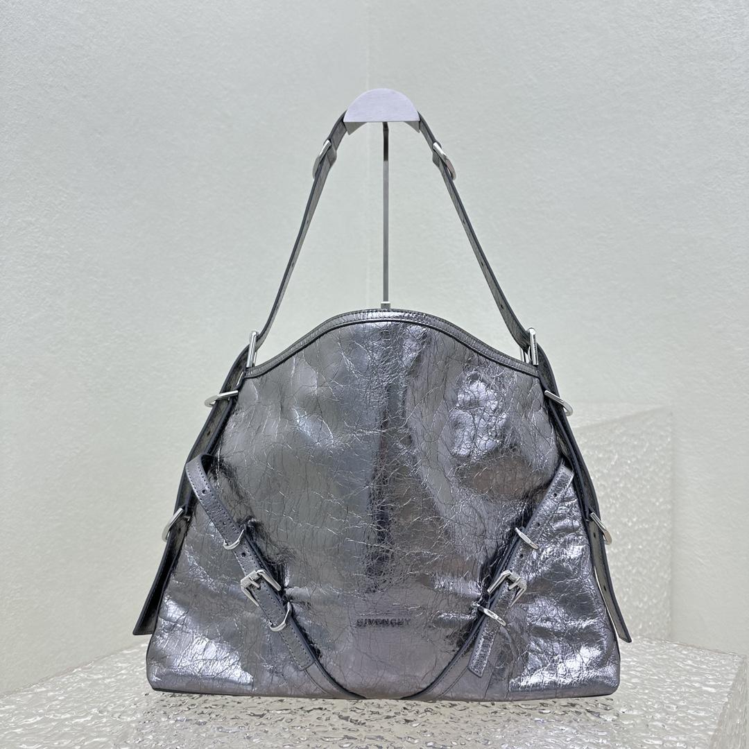 Givenchy Medium Voyou Bag In Laminated Leather(32-37-6.5cm) - FashionPlug