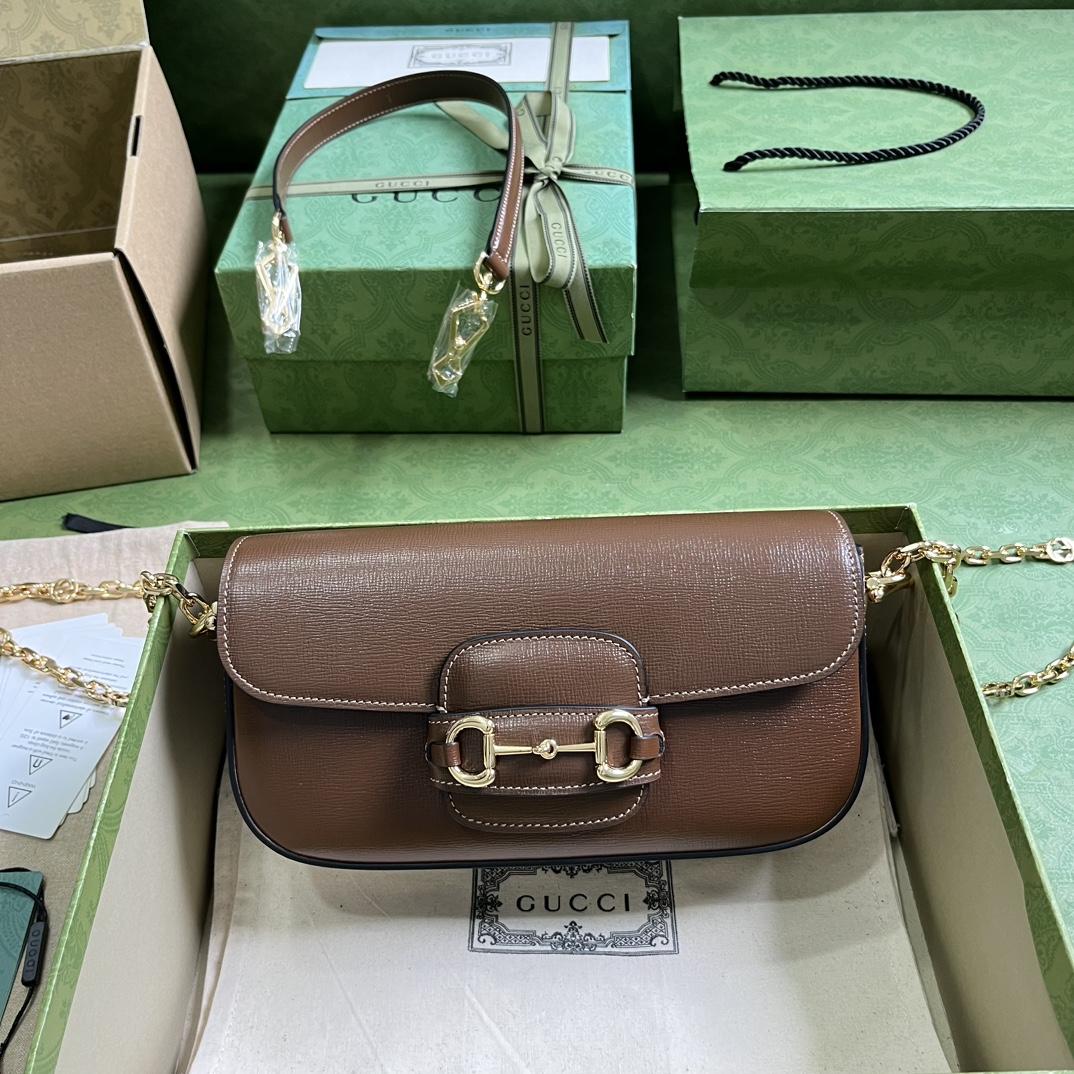 Gucci Horsebit 1955 Small Shoulder Bag(24-13-5cm)   - FashionPlug