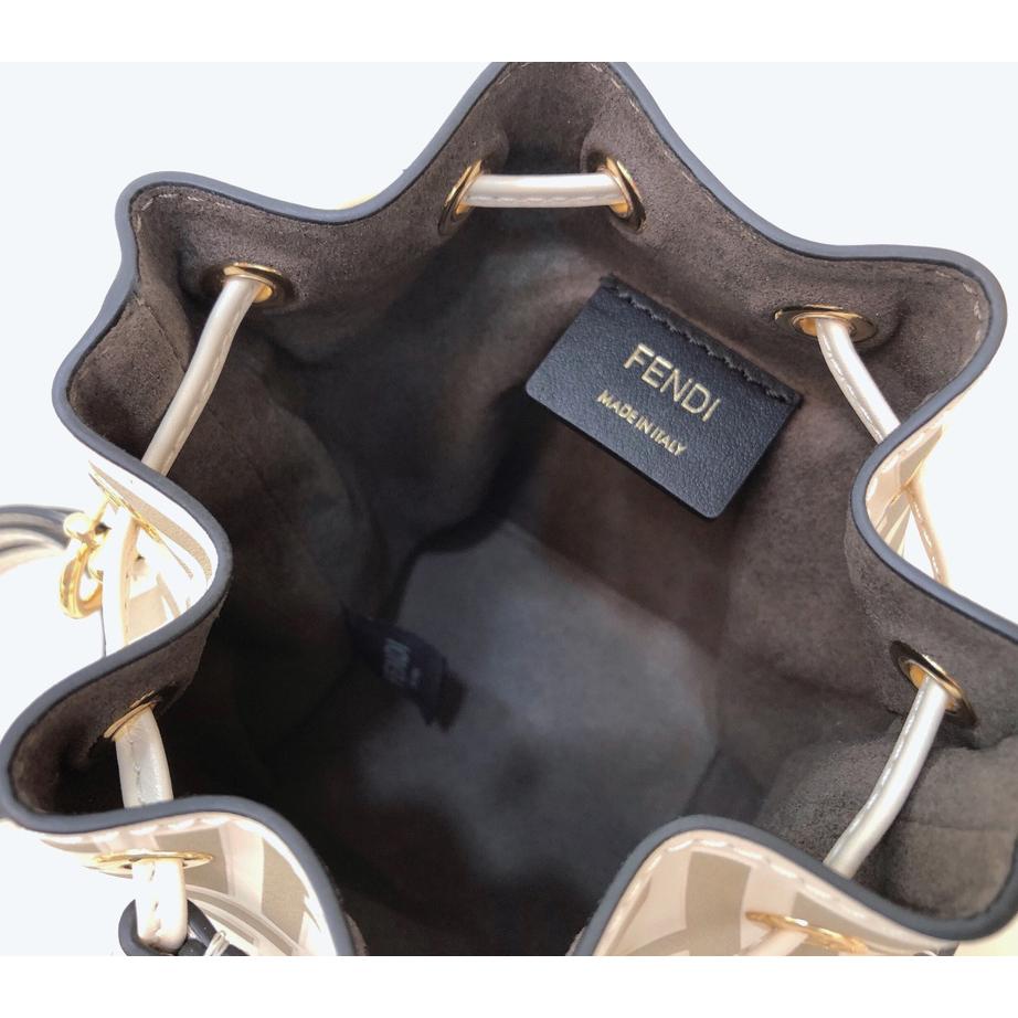 Fendi Mon Tresor Beige Leather Mini-Bag - FashionPlug