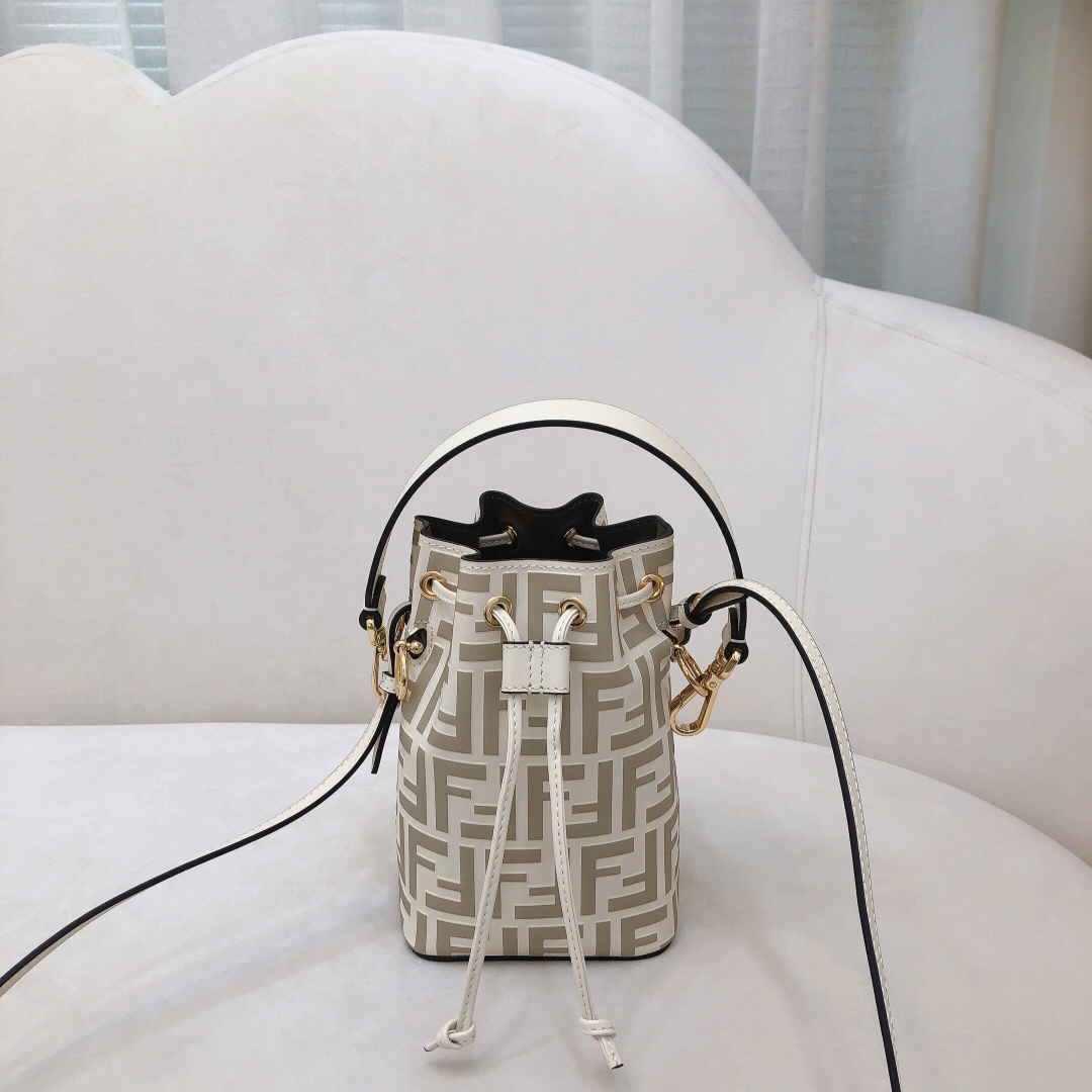 Fendi Mon Tresor Beige Leather Mini-Bag - FashionPlug