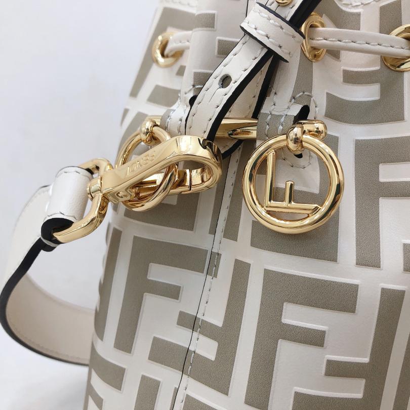 Fendi Mon Tresor Beige Leather Mini-Bag - FashionPlug