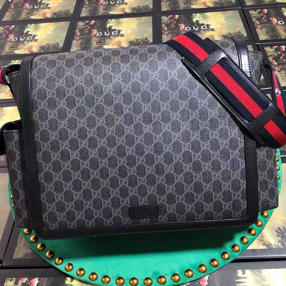 Gucci GG Supreme Diaper Bag(44-28-14cm) - FashionPlug